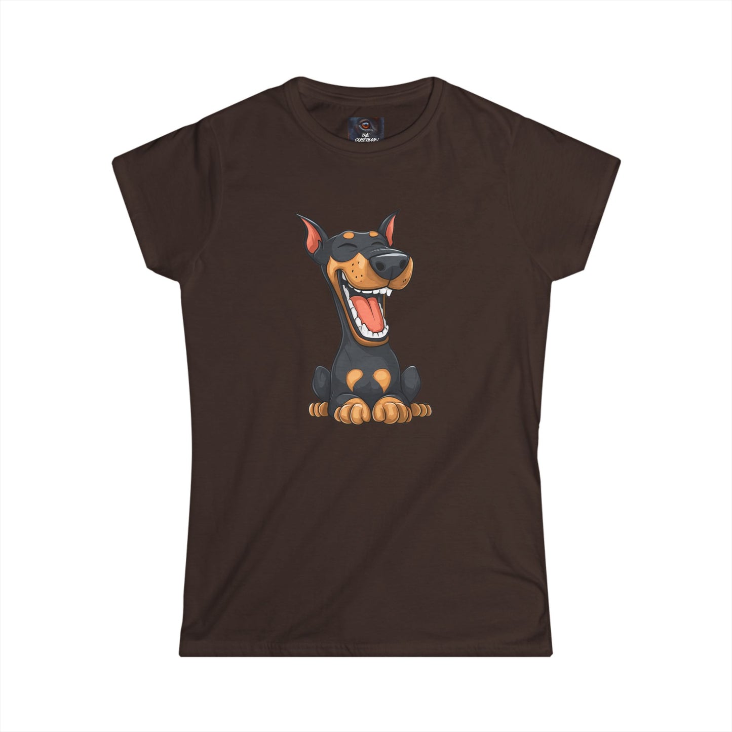 Cartoon Doberman 3 Women's Softstyle Tee