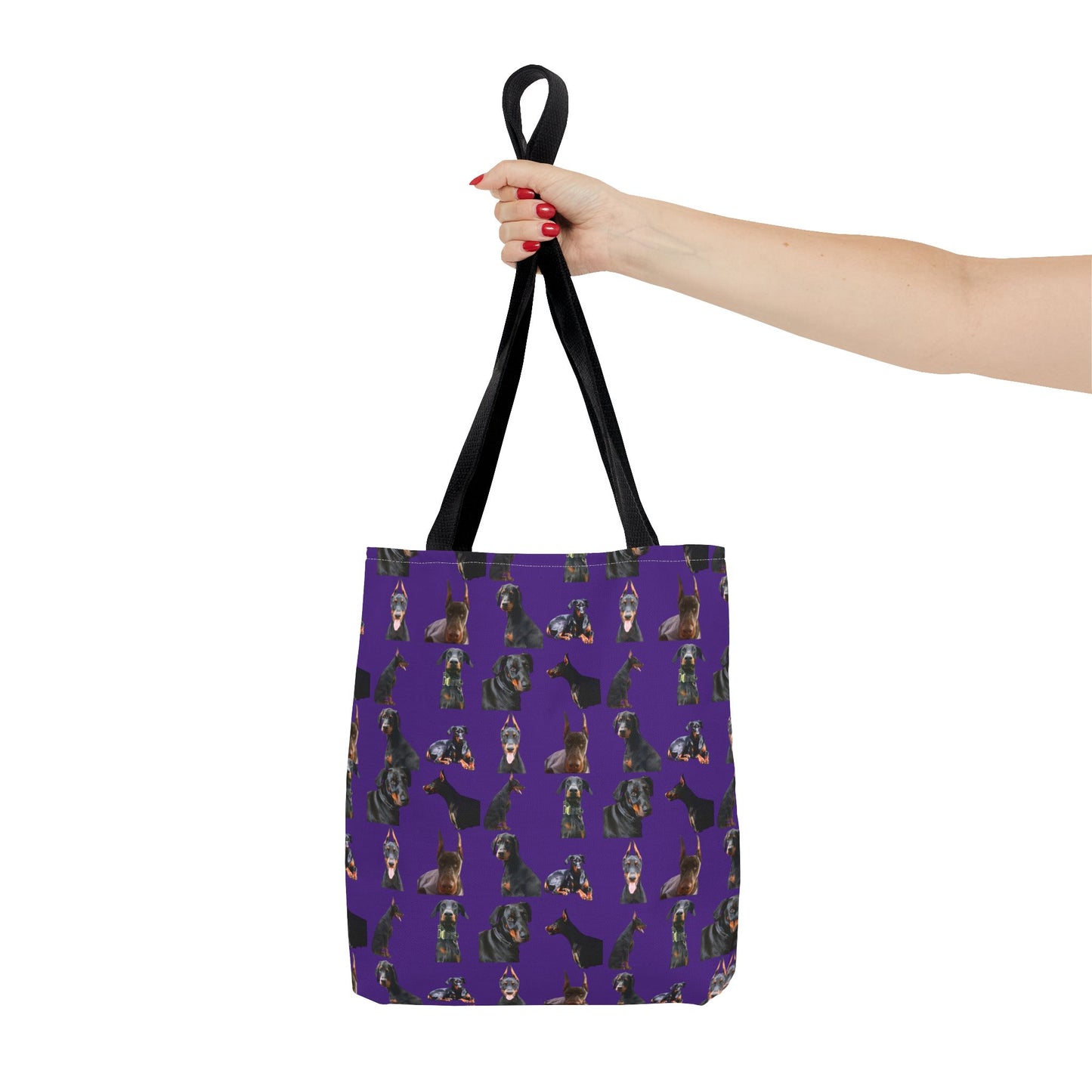 Edition 6 Doberman Model Pattern Purple Tote Bag