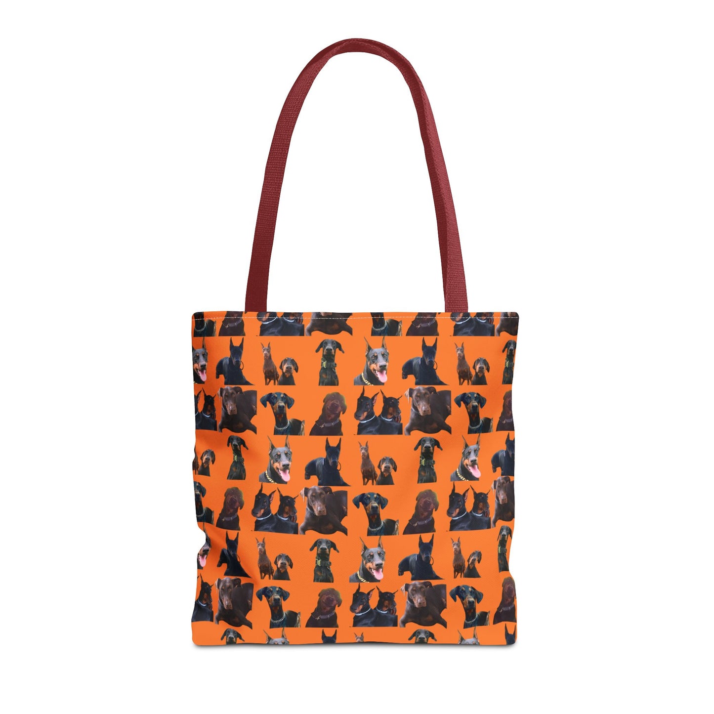 Edition 5 Doberman Model Pattern Orange Tote Bag