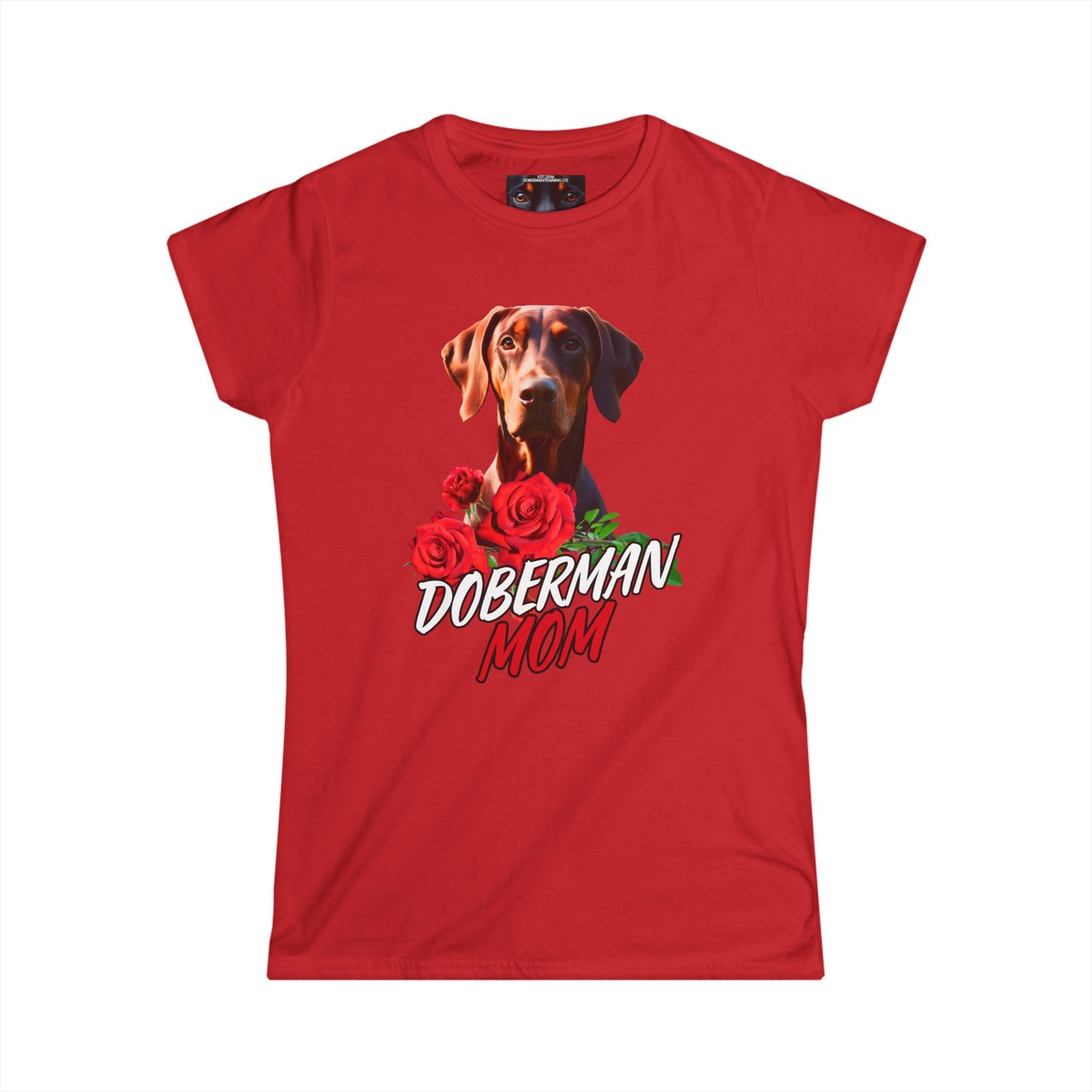 Doberman Mom 3 Women's Softstyle Tee