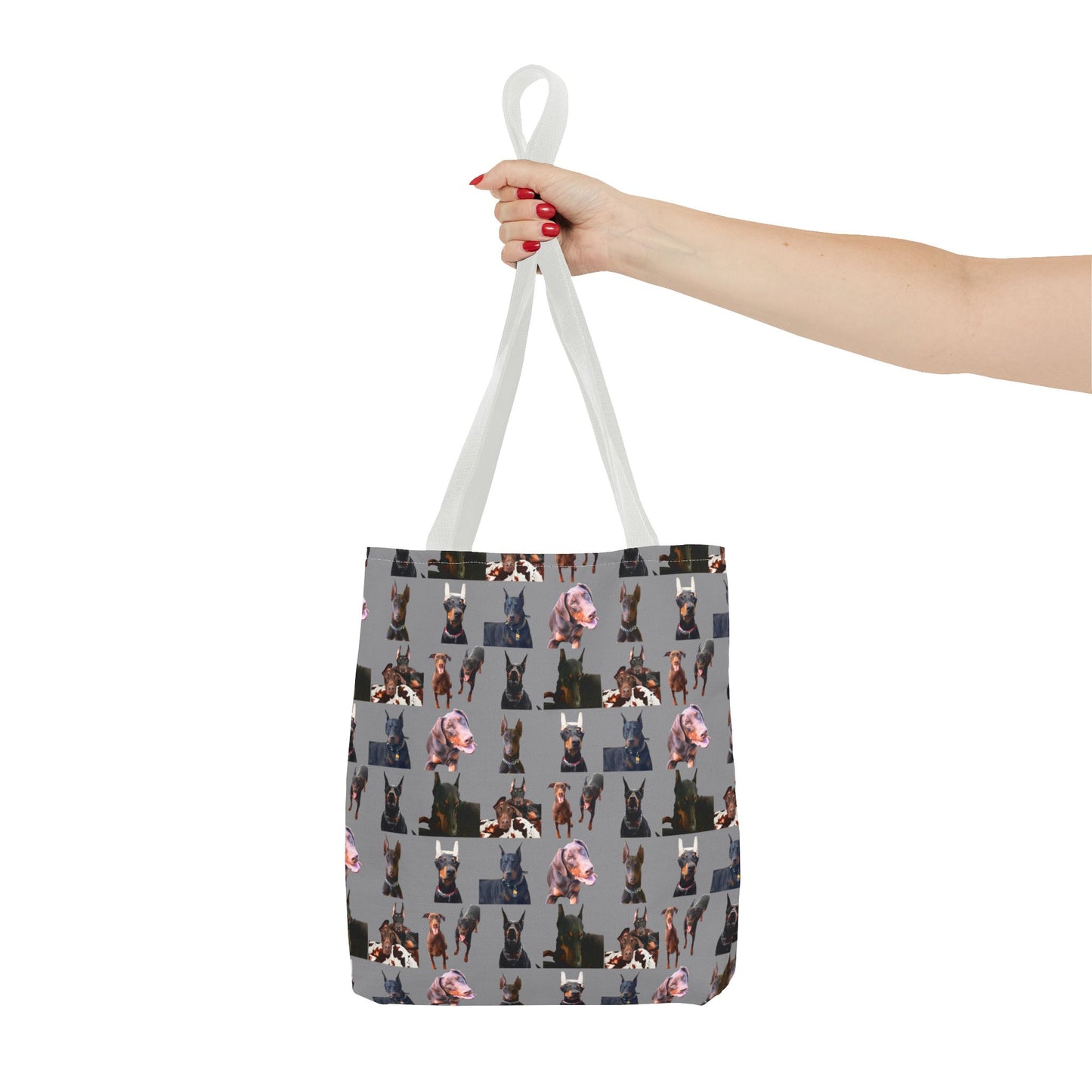 Edition 10 Doberman Model Pattern Gray Tote Bag