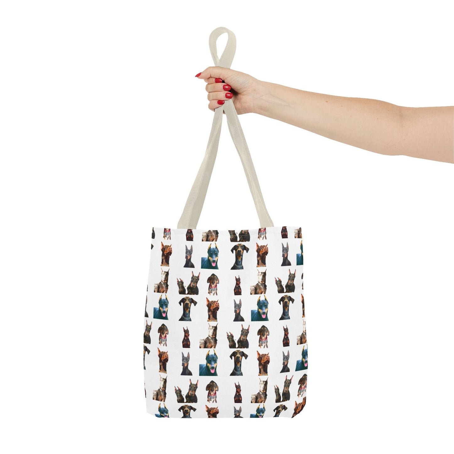 Edition 4 Doberman Model Pattern White Tote Bag