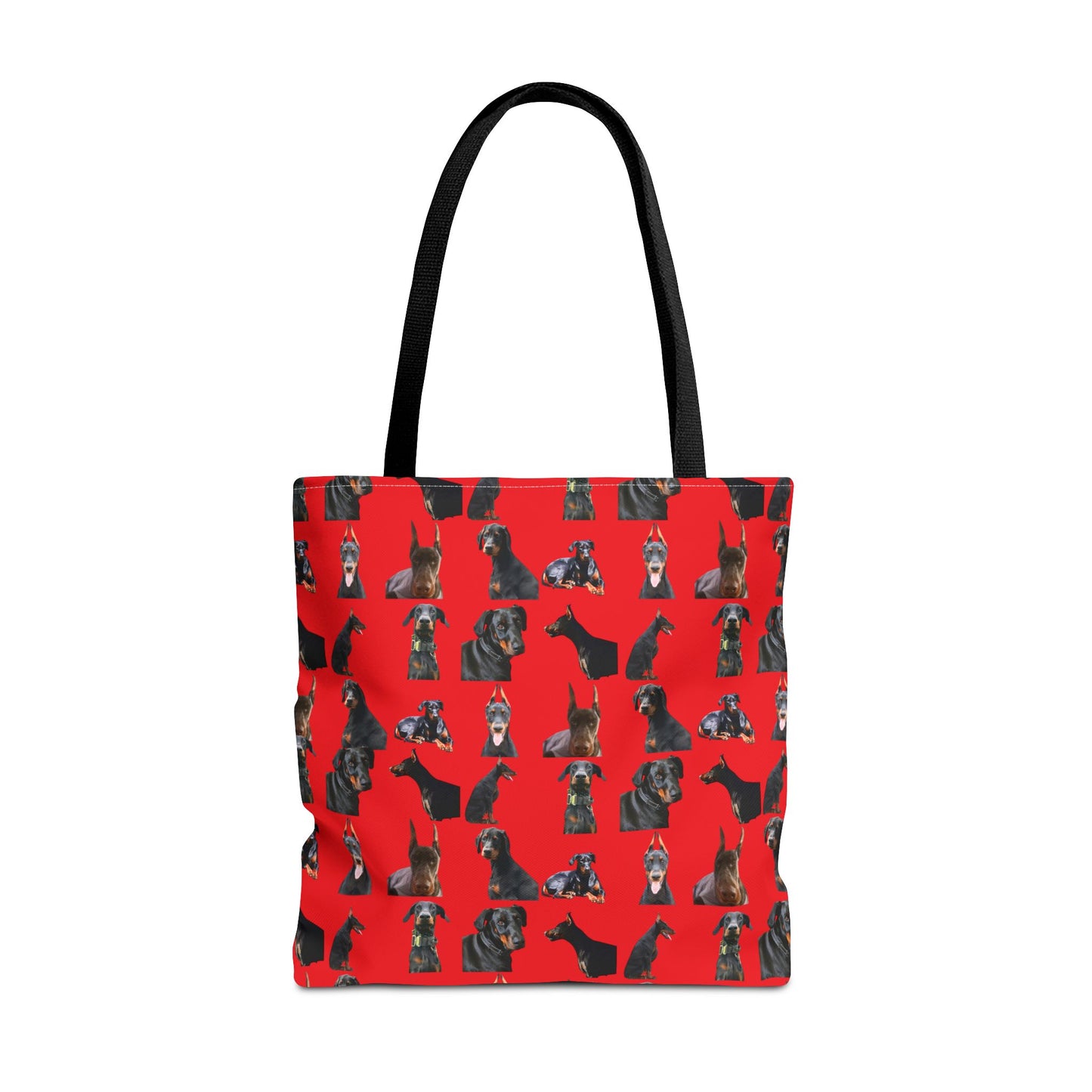 Edition 6 Doberman Model Pattern Red Tote Bag