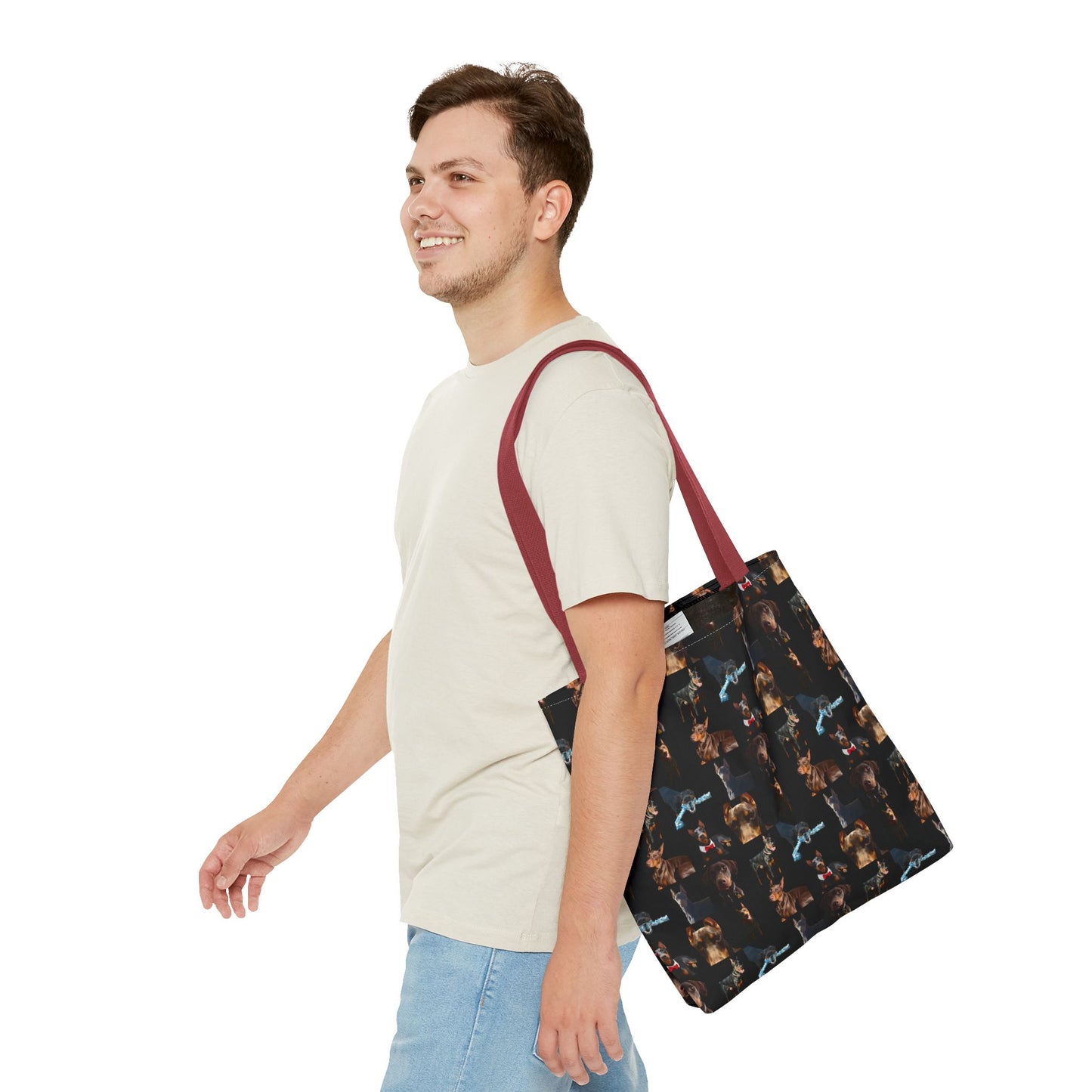Edition 1 Doberman Model Pattern Black Tote Bag