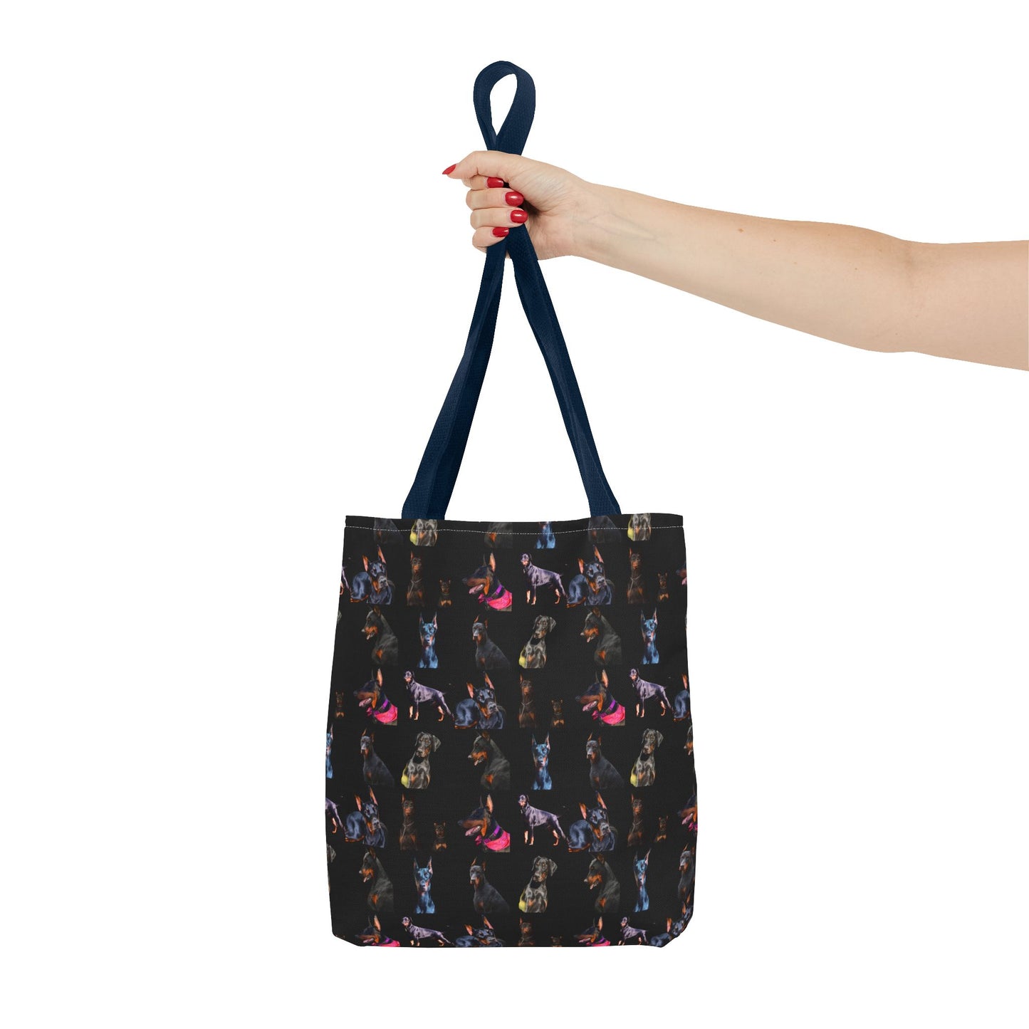 Edition 7 Doberman Model Pattern Black Tote Bag