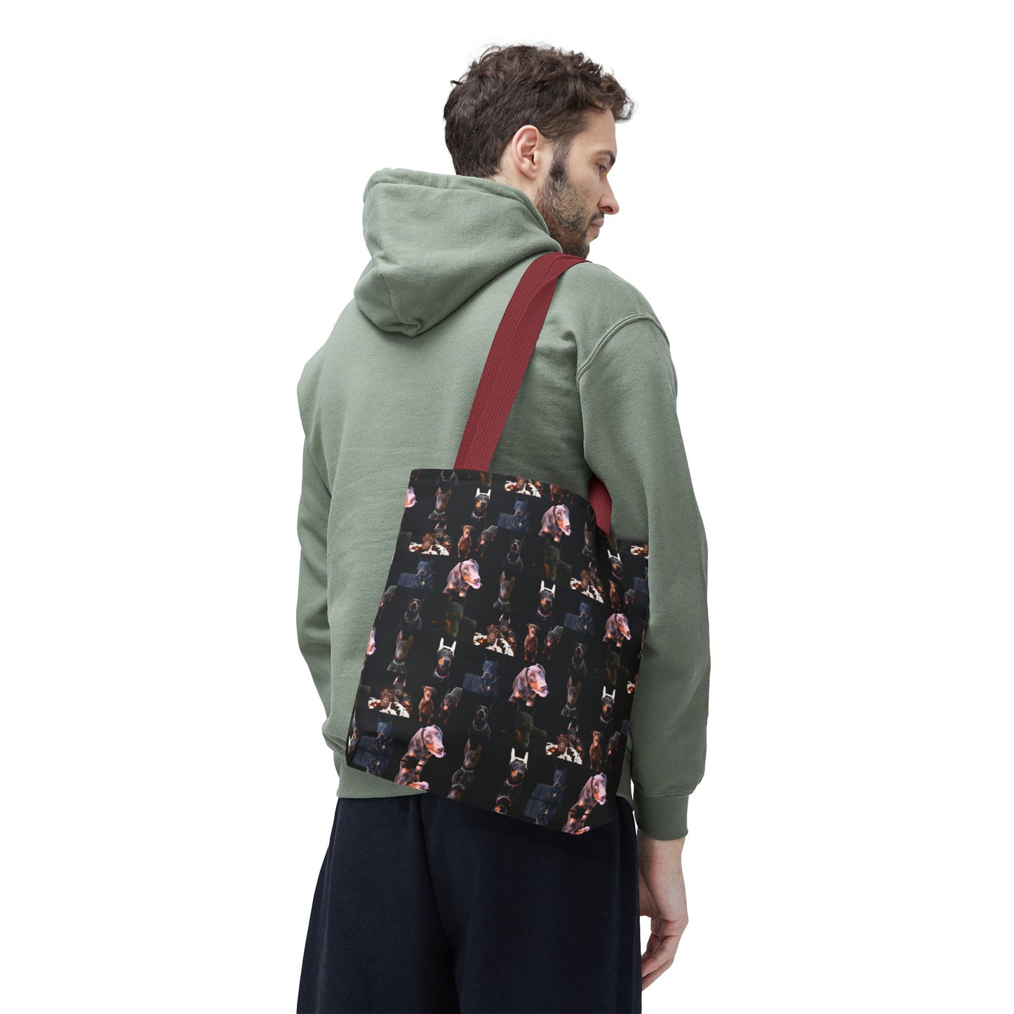Edition 10 Doberman Model Pattern Black Tote Bag