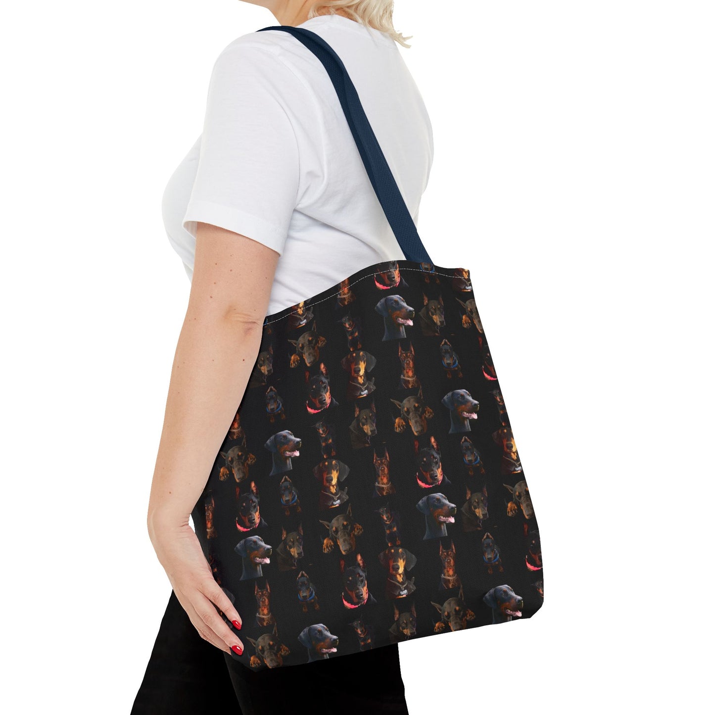 Edition 2 Doberman Model Pattern Black Tote Bag