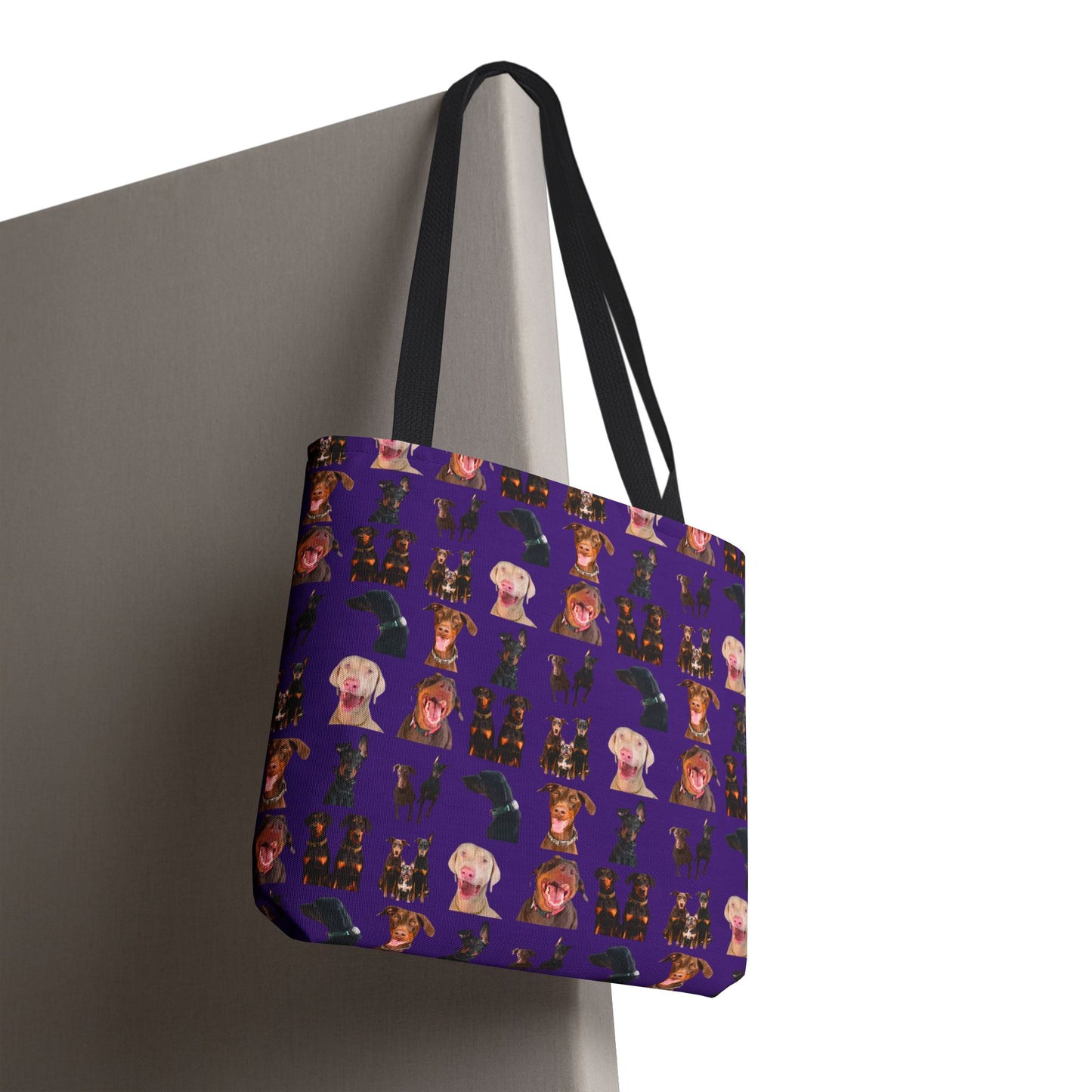 Edition 9 Doberman Model Pattern Purple Tote Bag