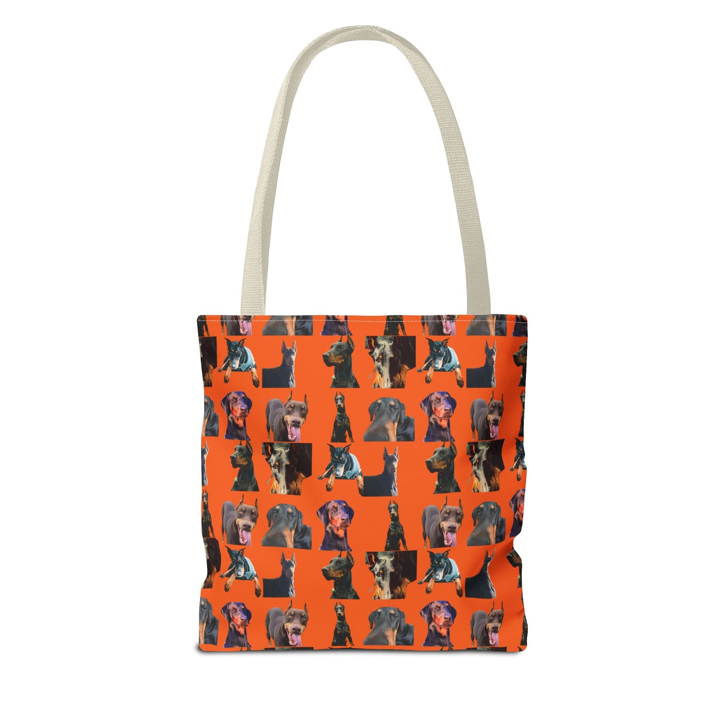 Edition 3 Doberman Model Pattern Orange Tote Bag