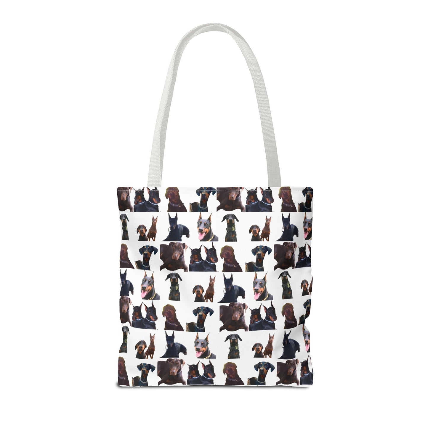 Edition 5 Doberman Model Pattern White Tote Bag
