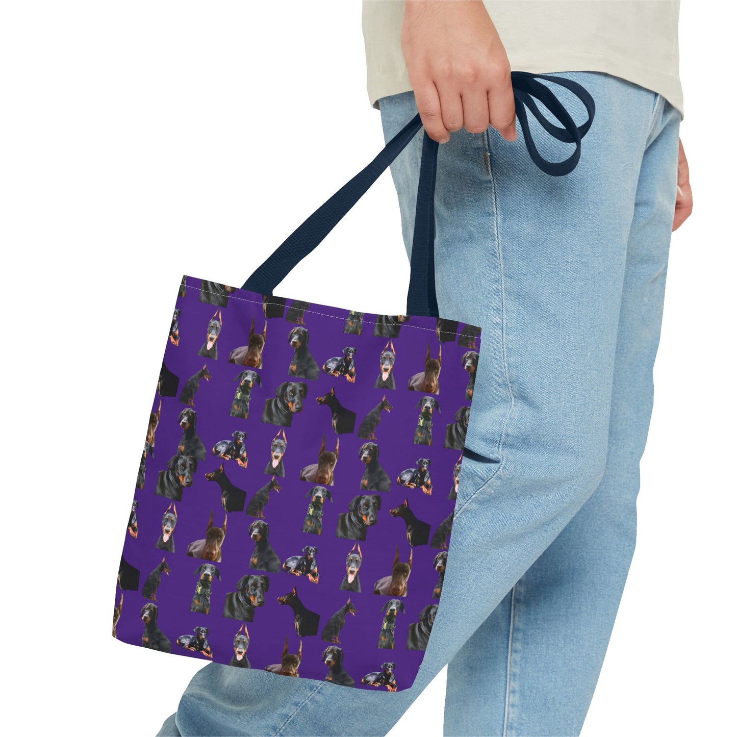 Edition 6 Doberman Model Pattern Purple Tote Bag