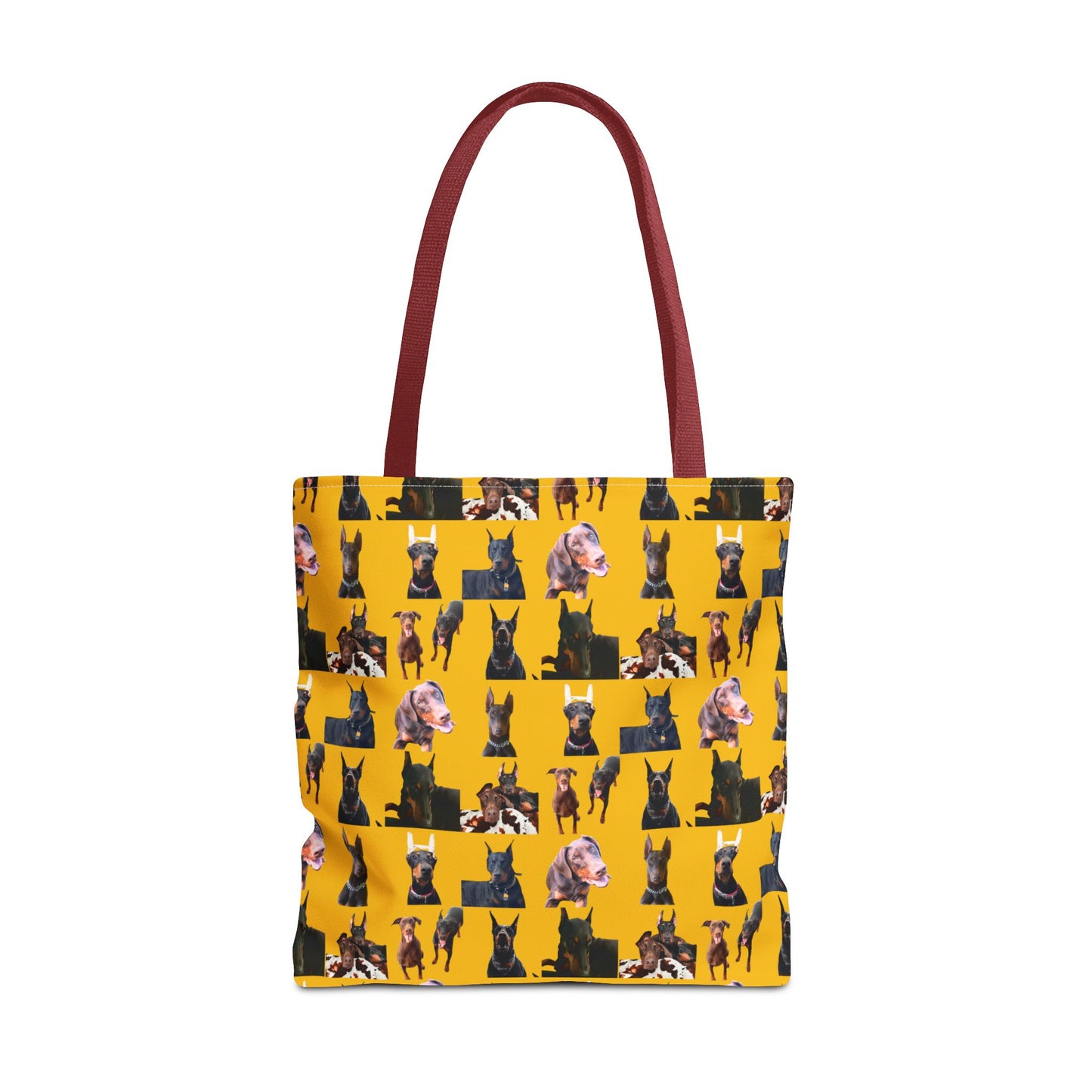 Edition 10 Doberman Model Pattern Yellow Tote Bag