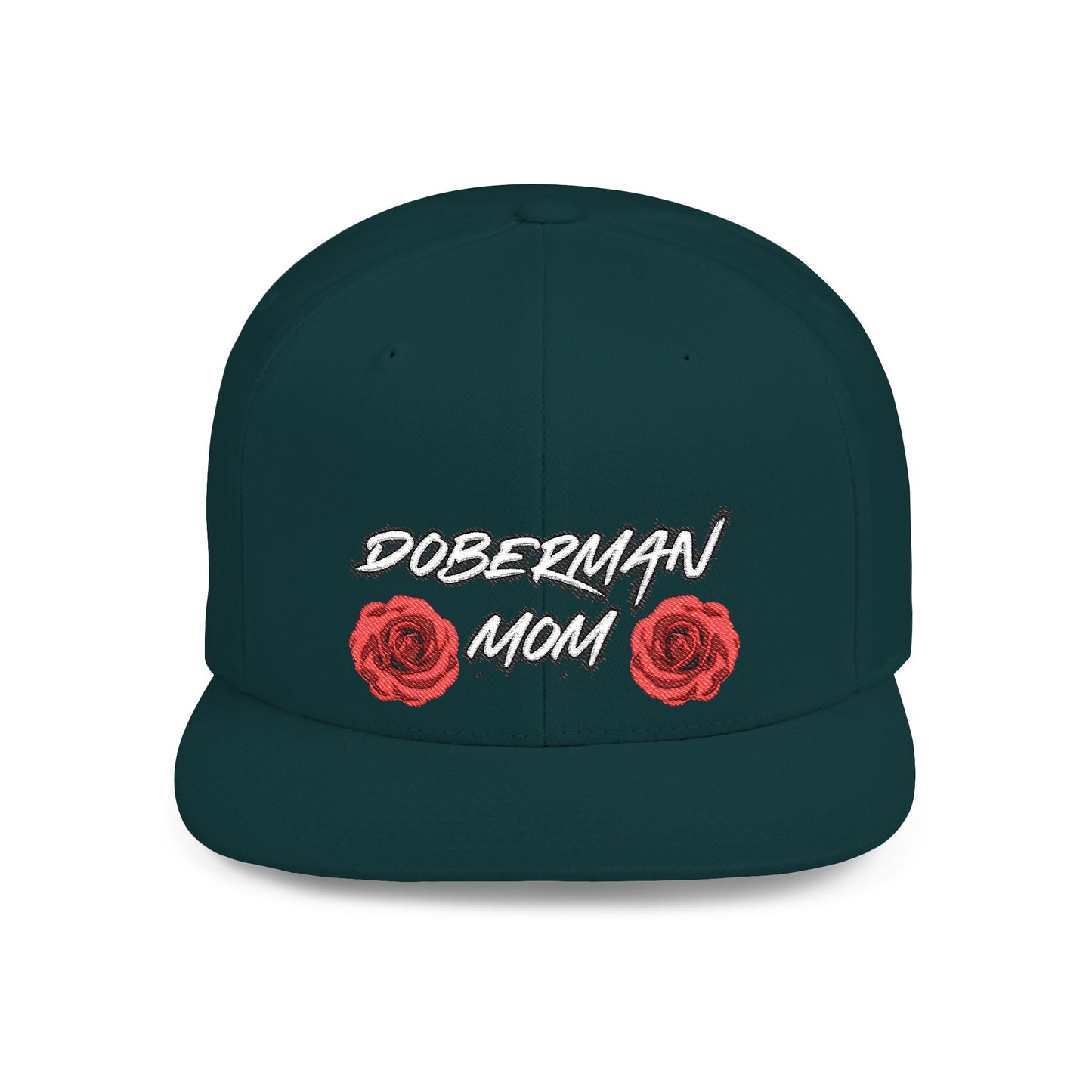 Mom 1 Embroidered Flat Bill Snapback
