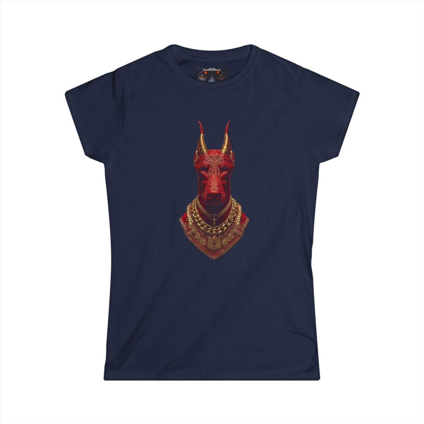 Doberman Goat 3 Women's Softstyle Tee