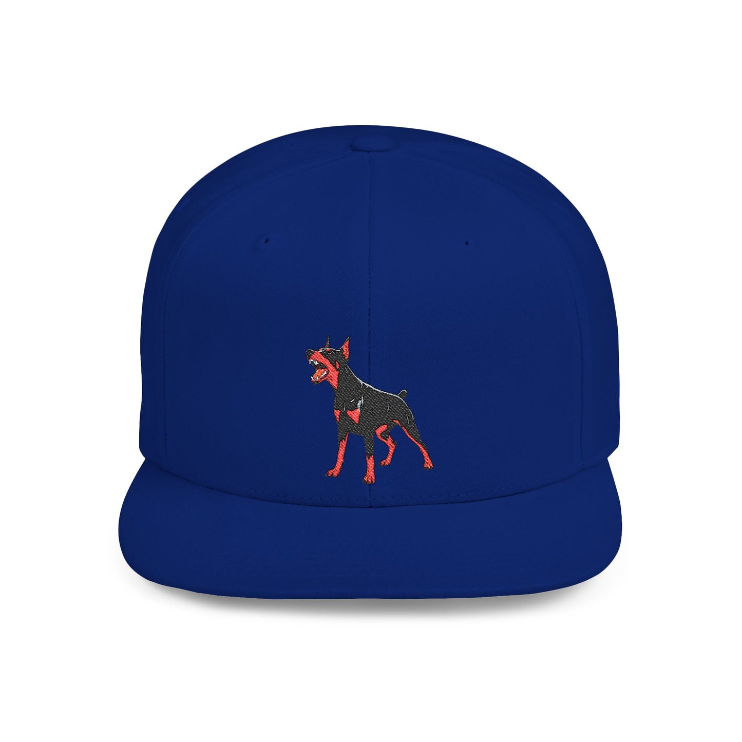 Doberman 1 Embroidered Flat Bill Snapback