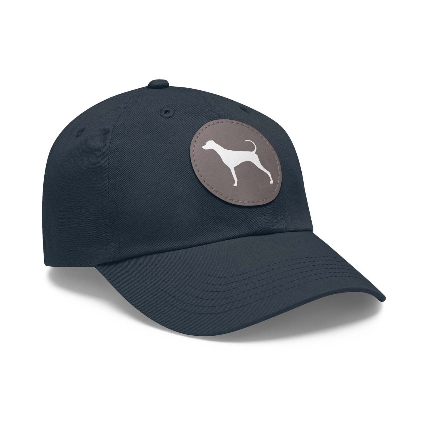 N 7 Dad Hat with Leather Patch (Round)