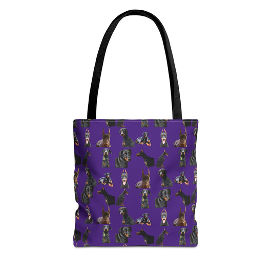 Edition 6 Doberman Model Pattern Purple Tote Bag