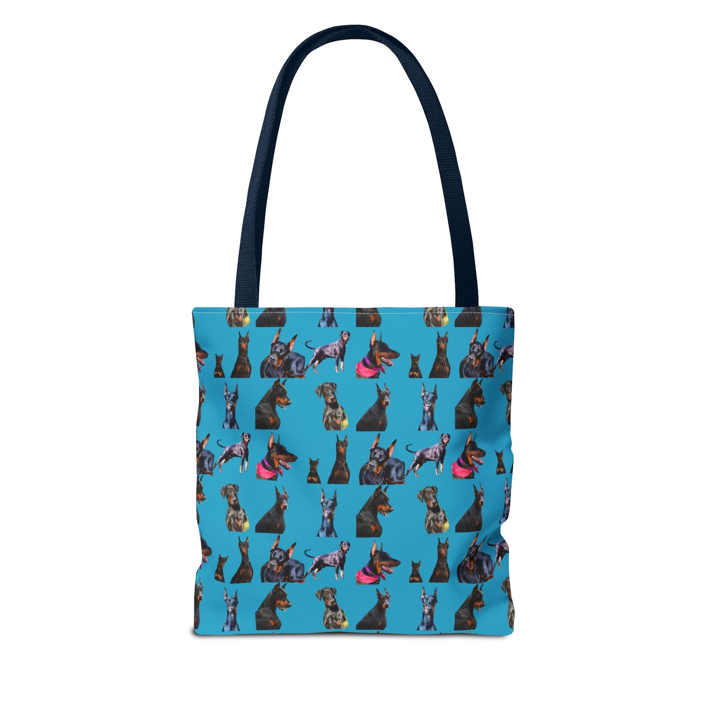 Edition 7 Doberman Model Pattern Turquoise Tote Bag
