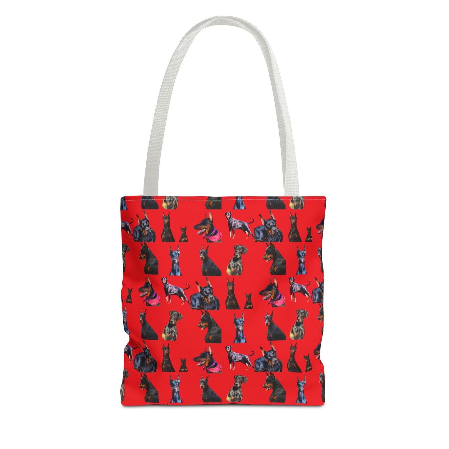 Edition 7 Doberman Model Pattern Red Tote Bag