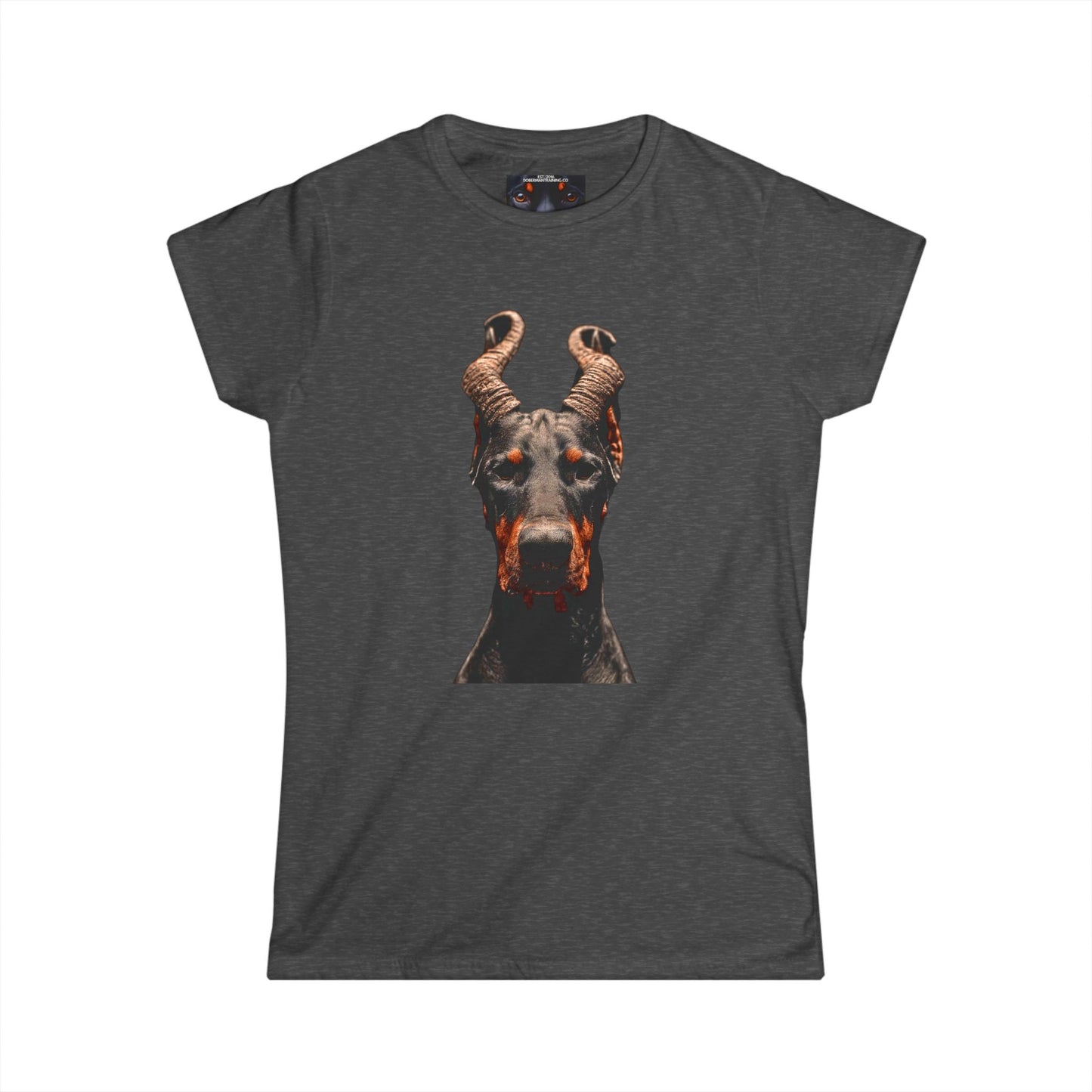 Doberman Goat 1 Women's Softstyle Tee