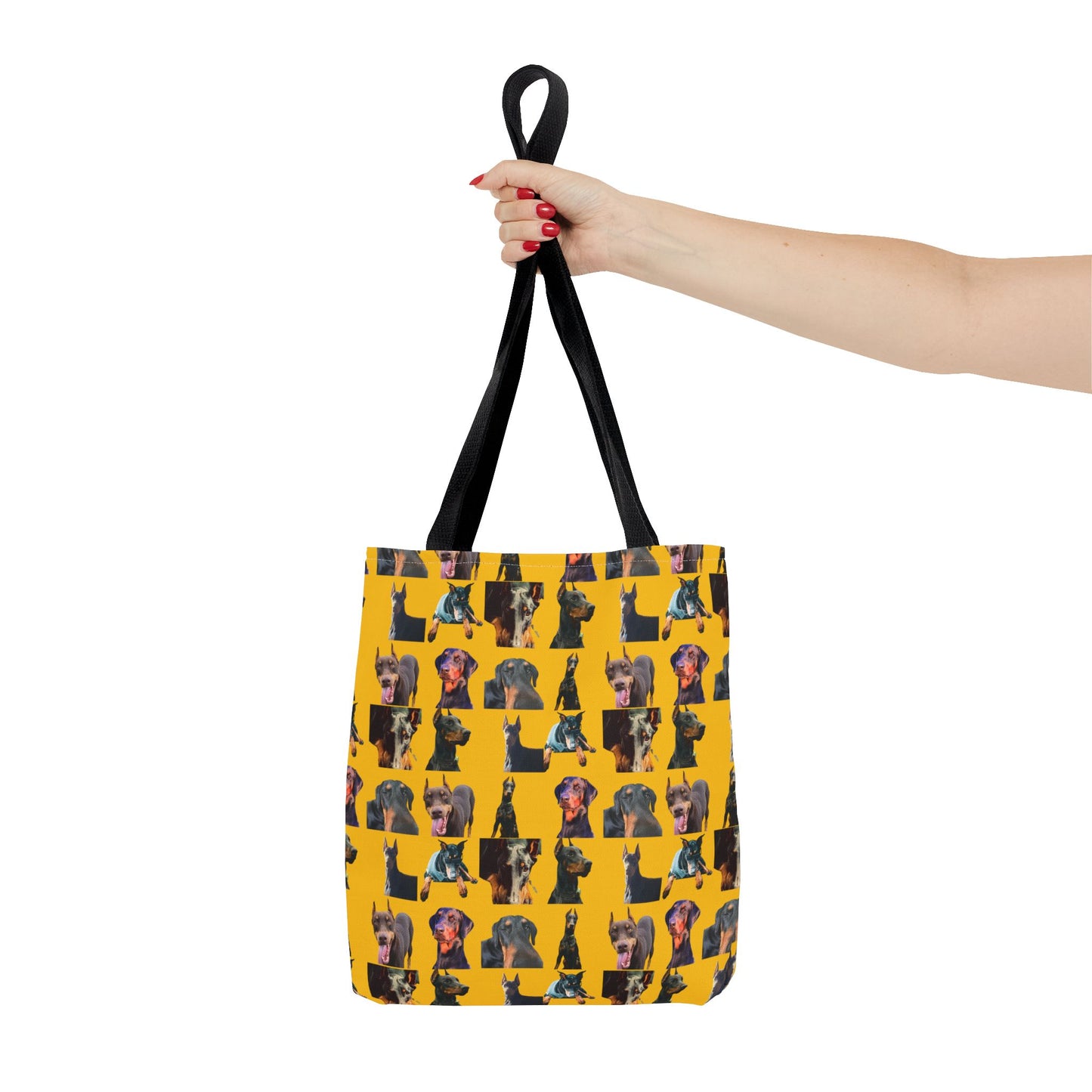 Edition 3 Doberman Model Pattern Yellow Tote Bag