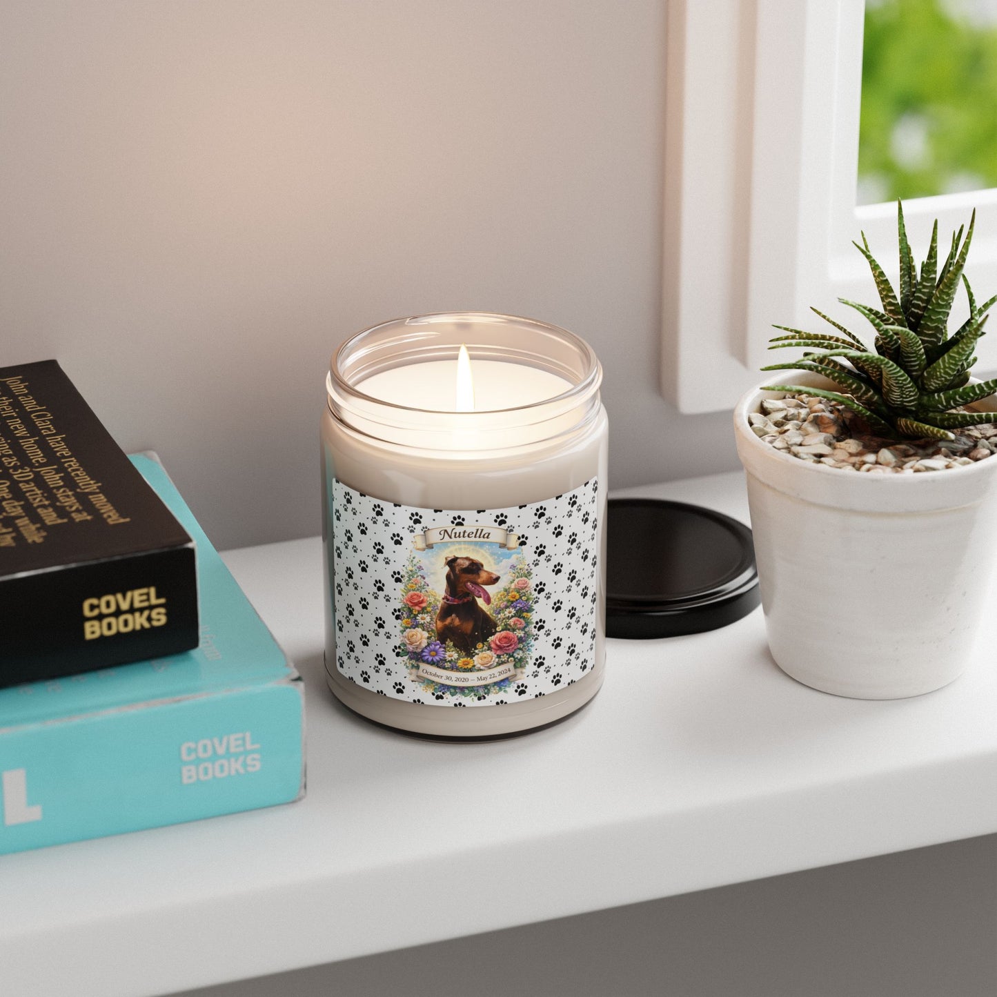In Loving Memory Custom Scented Soy Candle — Floral & Cozy 9oz Jar