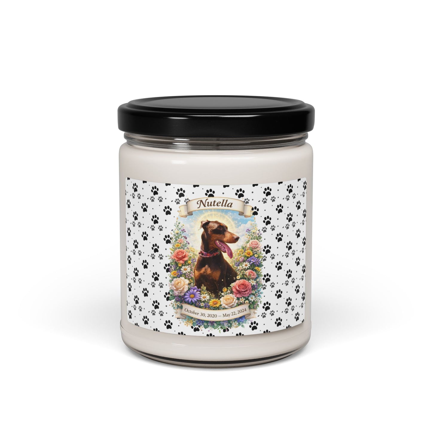 In Loving Memory Custom Scented Soy Candle — Floral & Cozy 9oz Jar