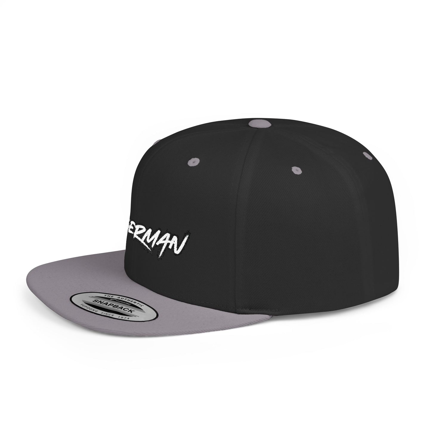 Doberman 3 Embroidered Flat Bill Snapback