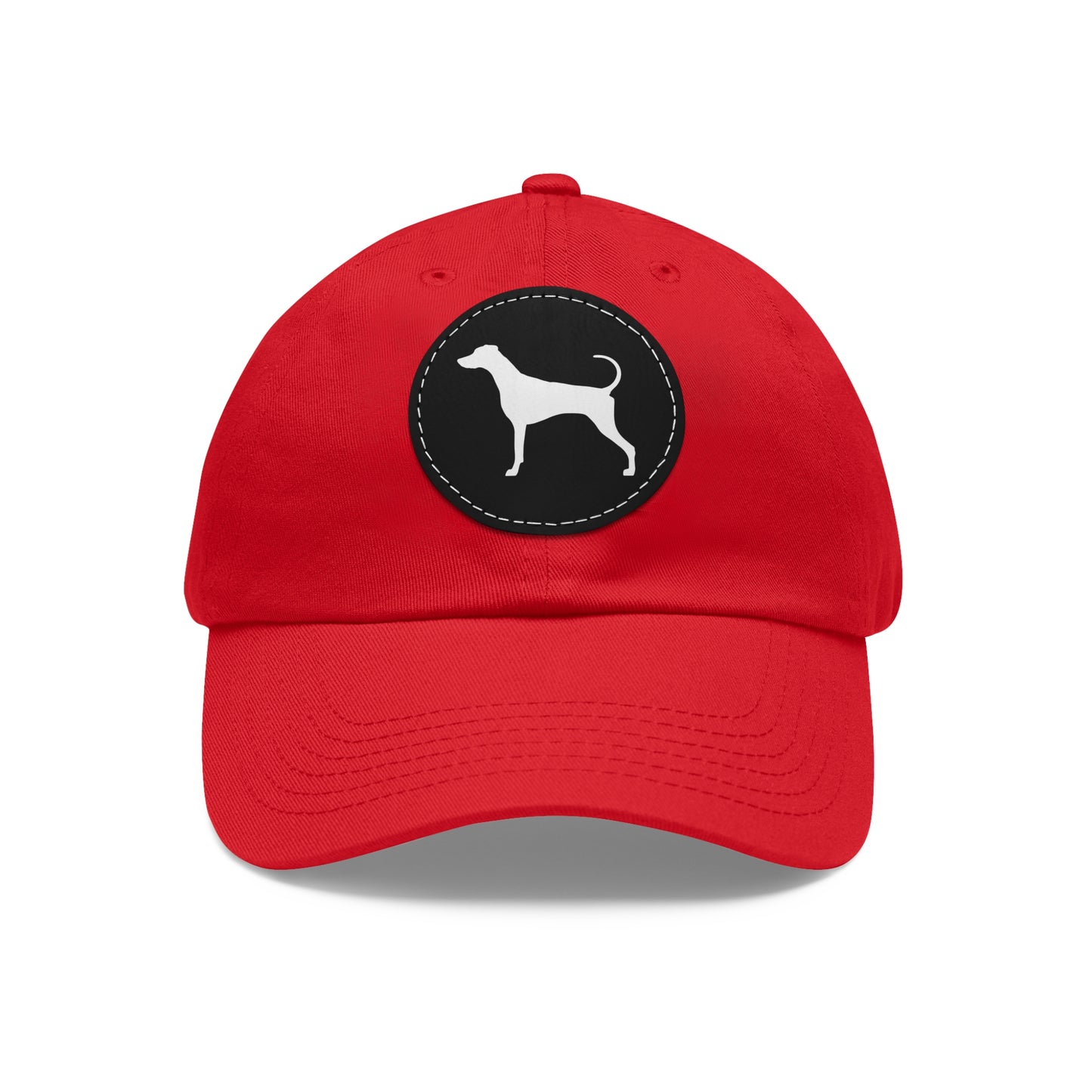 N 7 Dad Hat with Leather Patch (Round)
