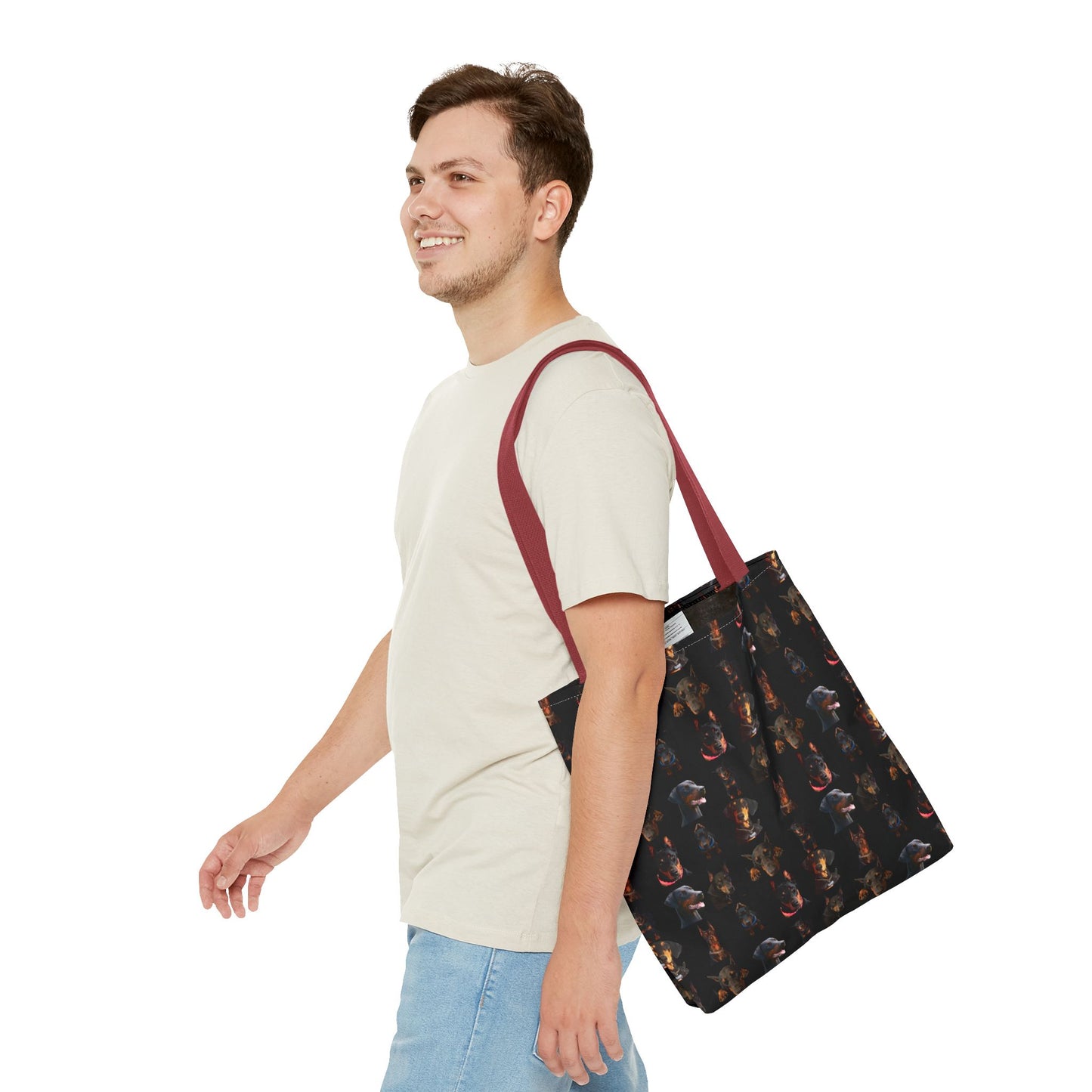 Edition 2 Doberman Model Pattern Black Tote Bag