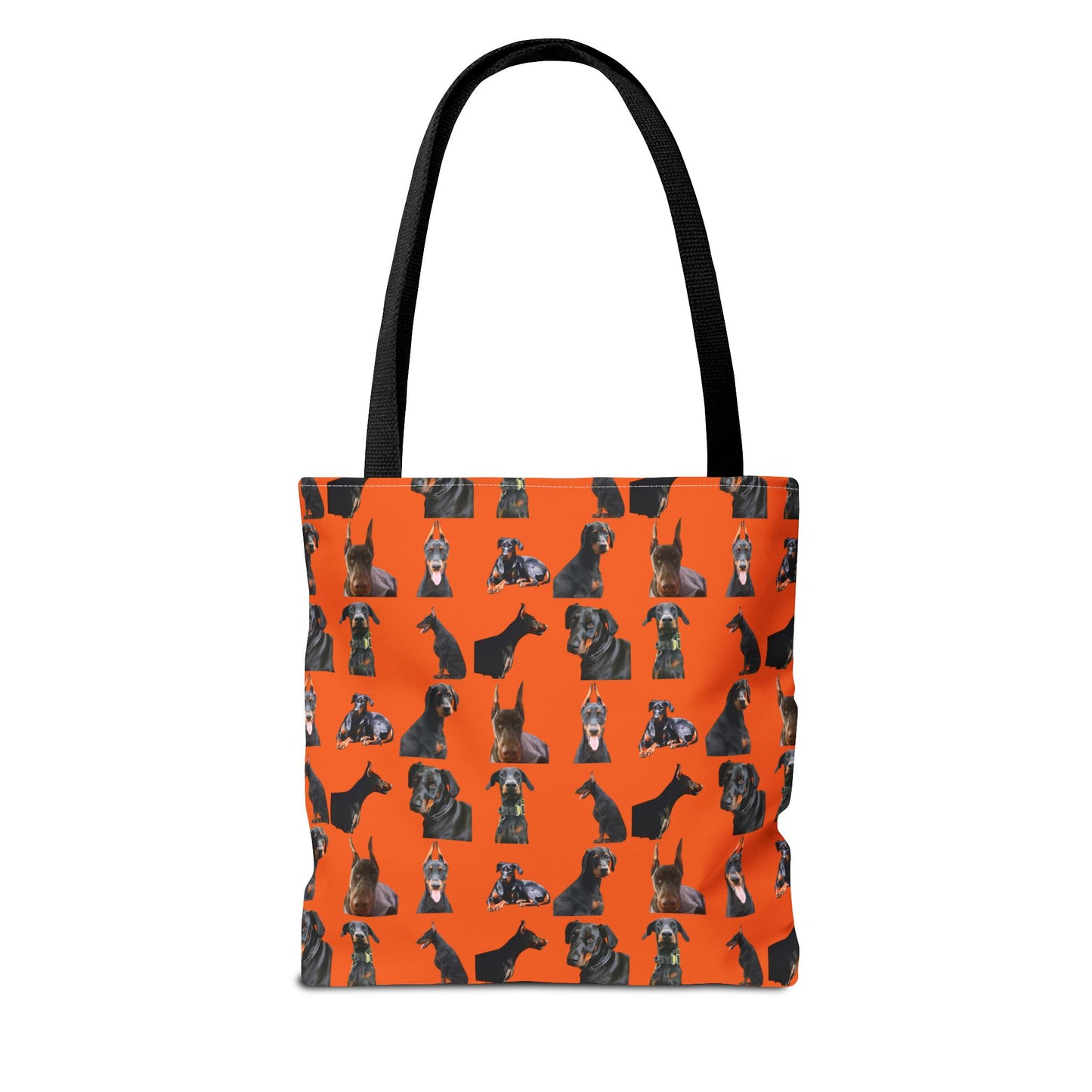 Edition 6 Doberman Model Pattern Orange Tote Bag