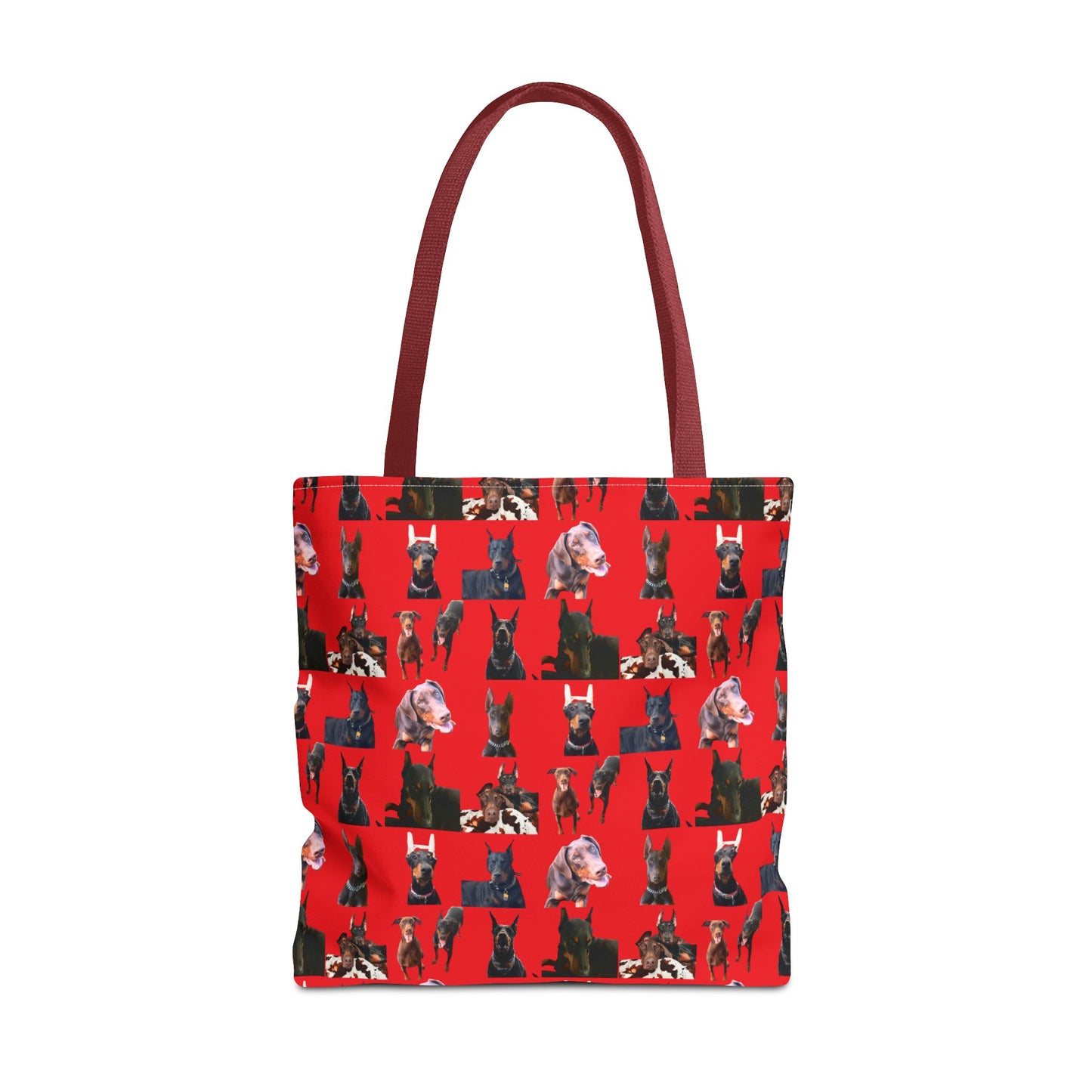 Edition 10 Doberman Model Pattern Red Tote Bag