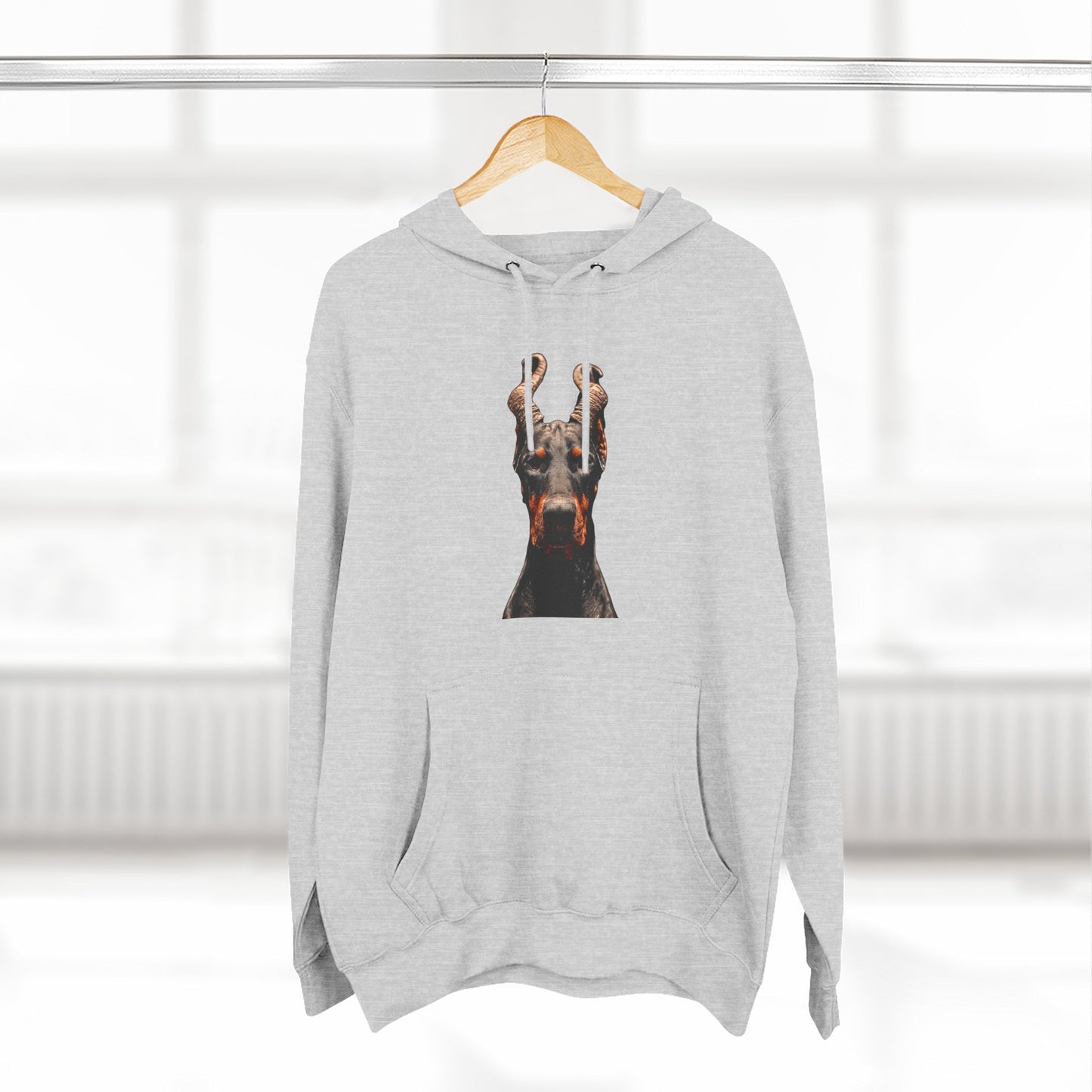 Doberman Goat 1 Fleece Hoodie