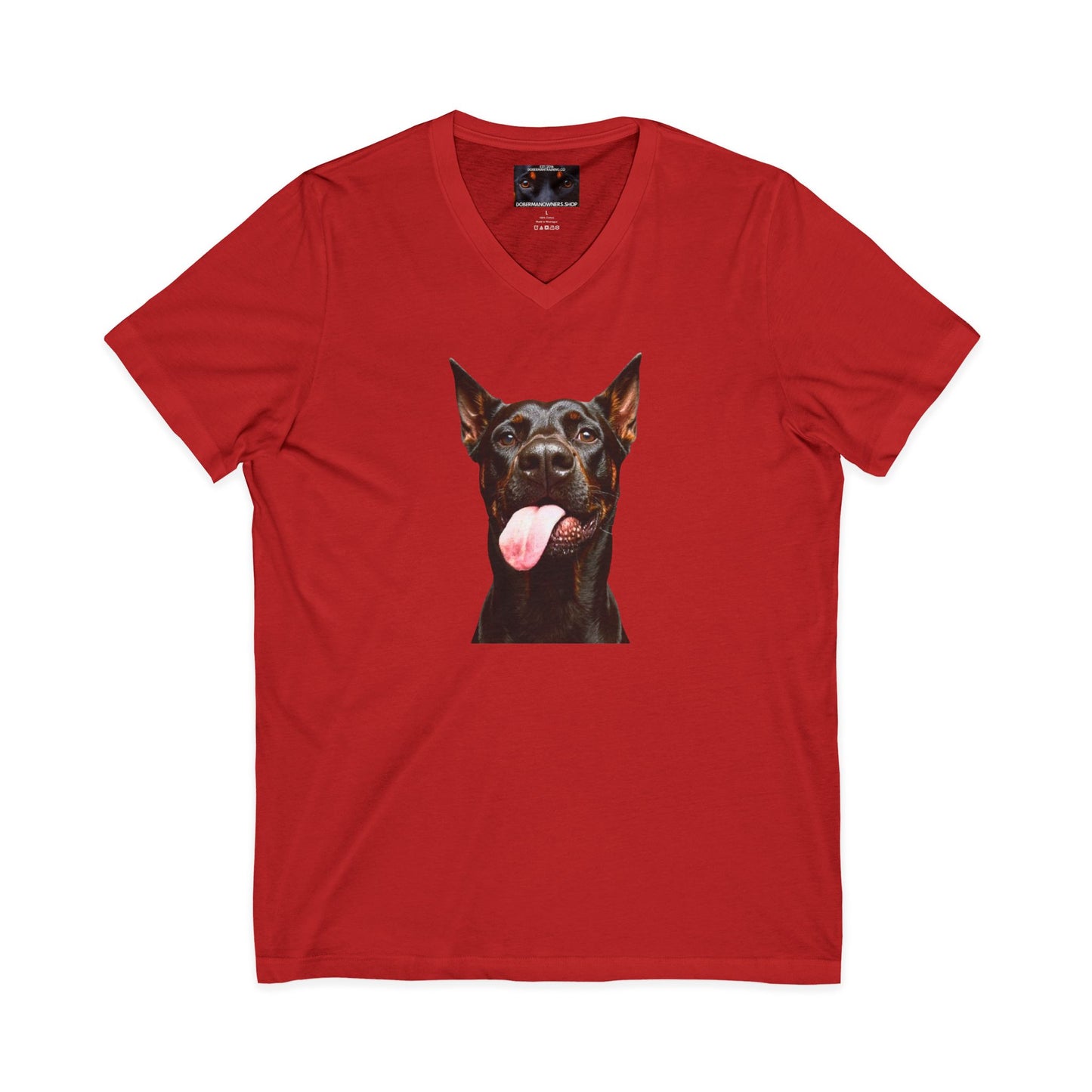 Tongue 1 Private Label Unisex Jersey Short Sleeve V-Neck Tee