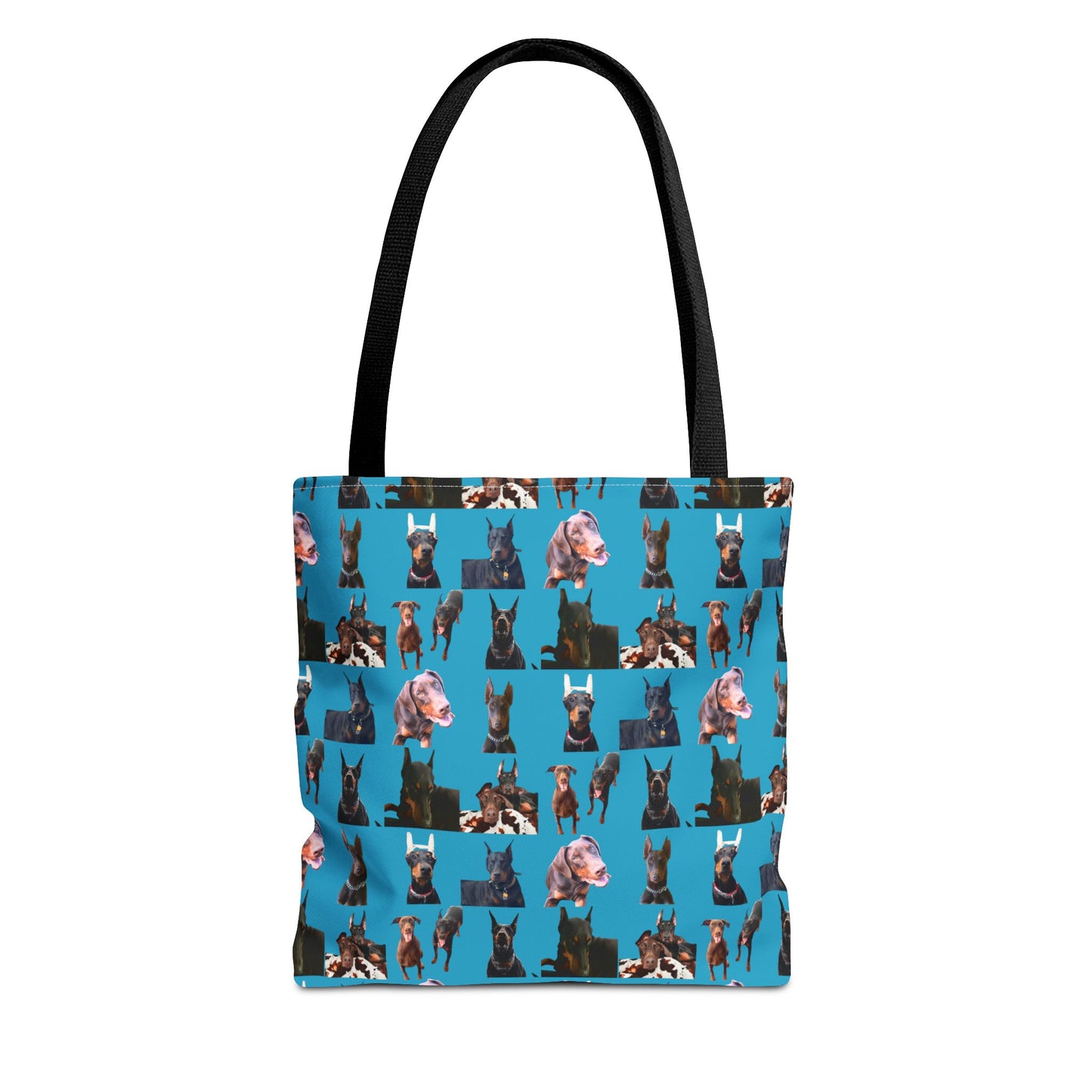 Edition 10 Doberman Model Pattern Turquoise Tote Bag