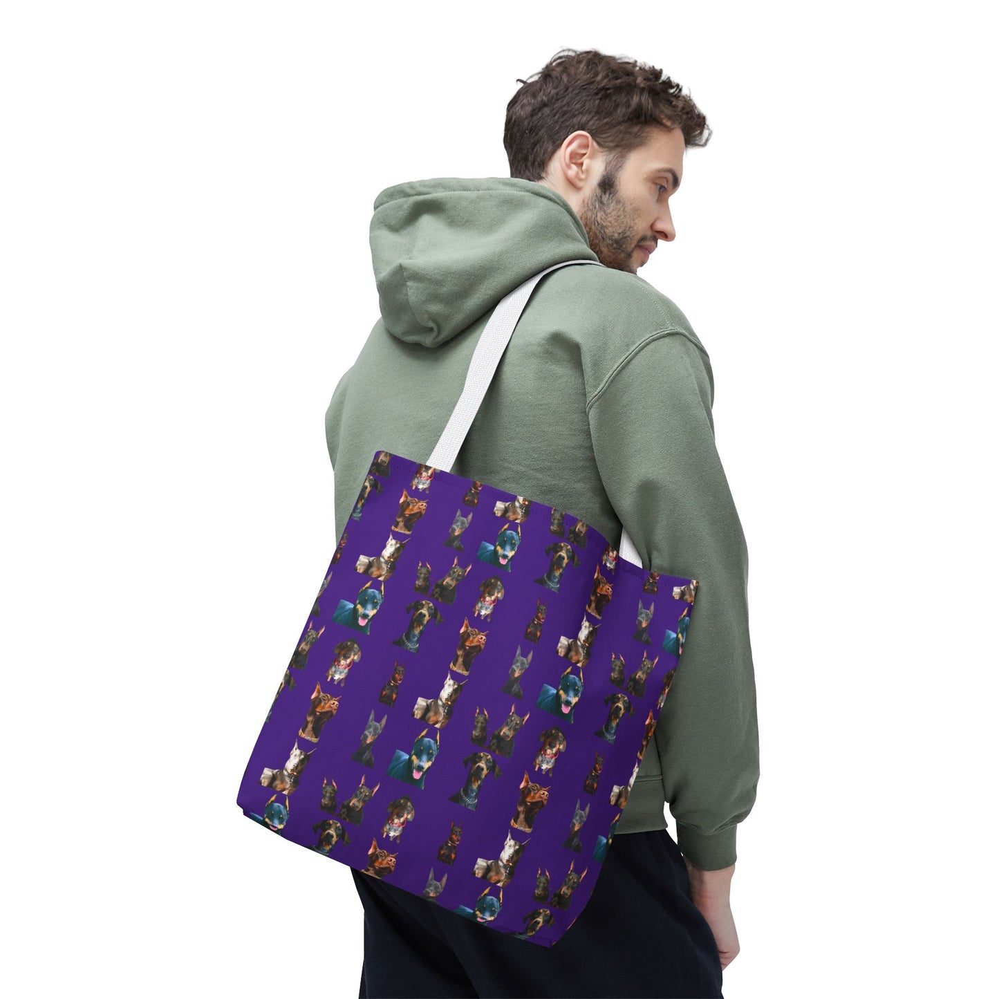 Edition 4 Doberman Model Pattern Purple Tote Bag