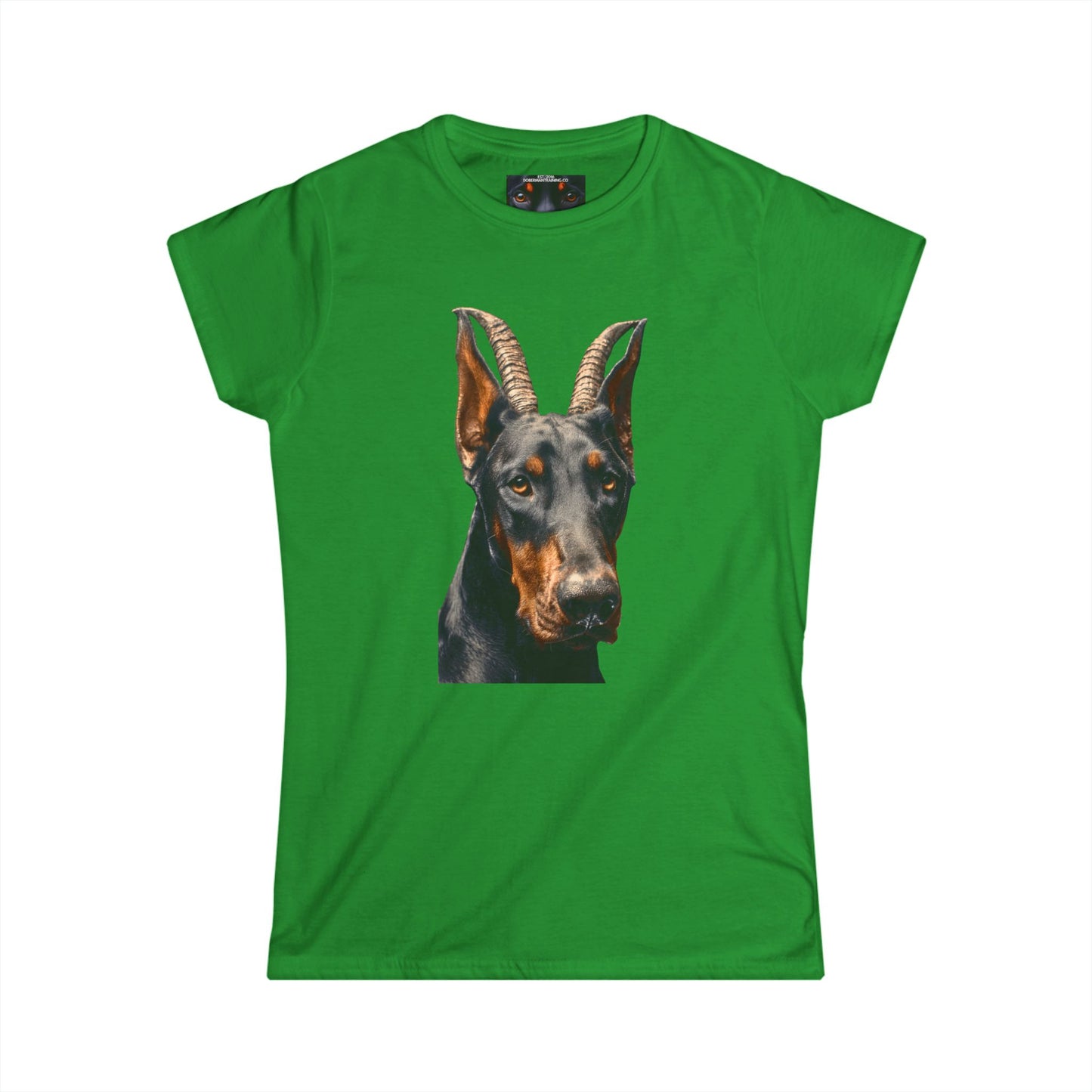 Doberman Goat 2 Women's Softstyle Tee