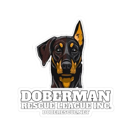 Doberman Rescue League Kiss-Cut Sticker — Doberman Head Logo (doberscue.net)