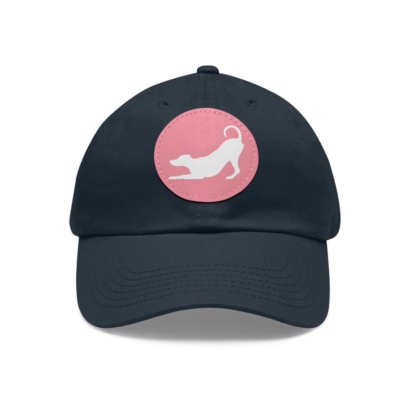 N 2 Dad Hat with Leather Patch (Round)