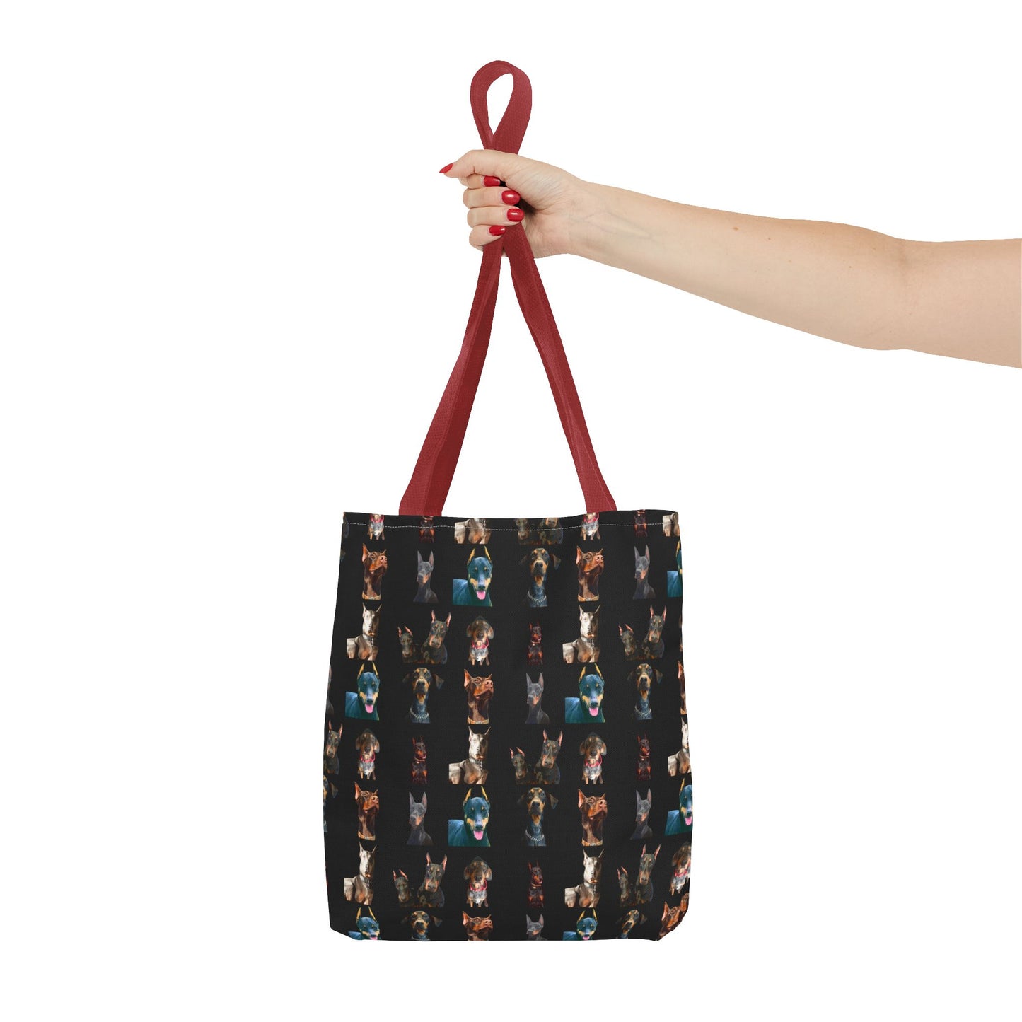 Edition 4 Doberman Model Pattern Black Tote Bag