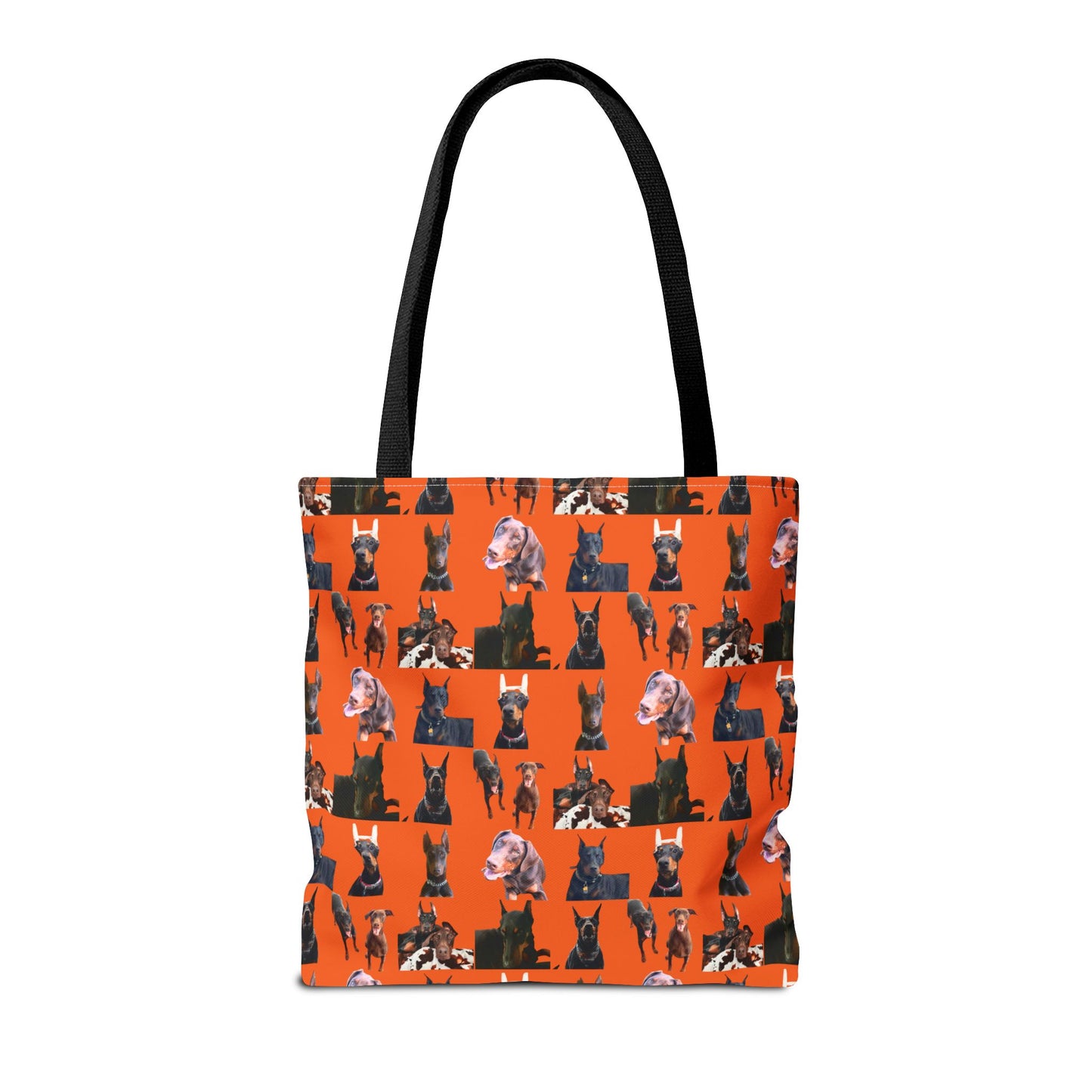 Edition 10 Doberman Model Pattern Orange Tote Bag
