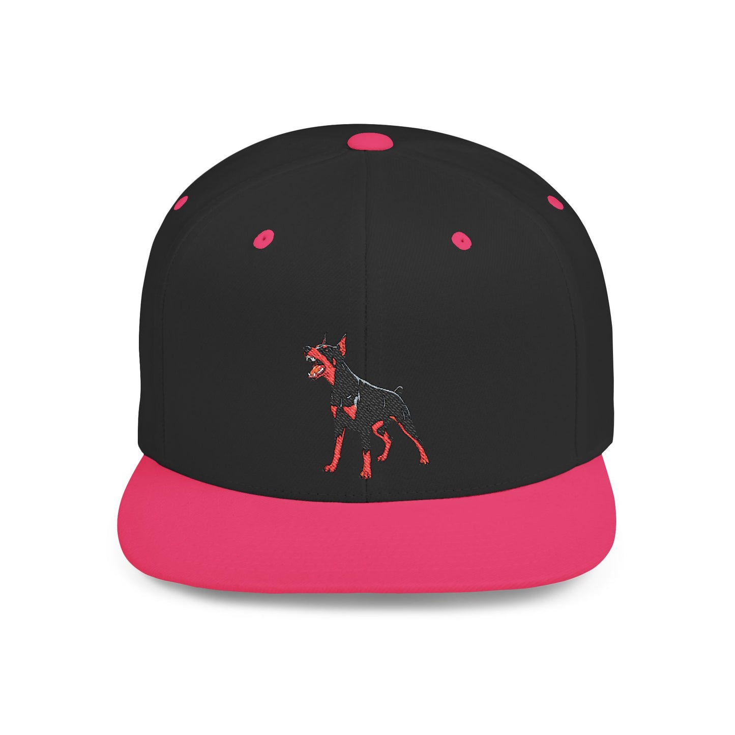 Doberman 1 Embroidered Flat Bill Snapback