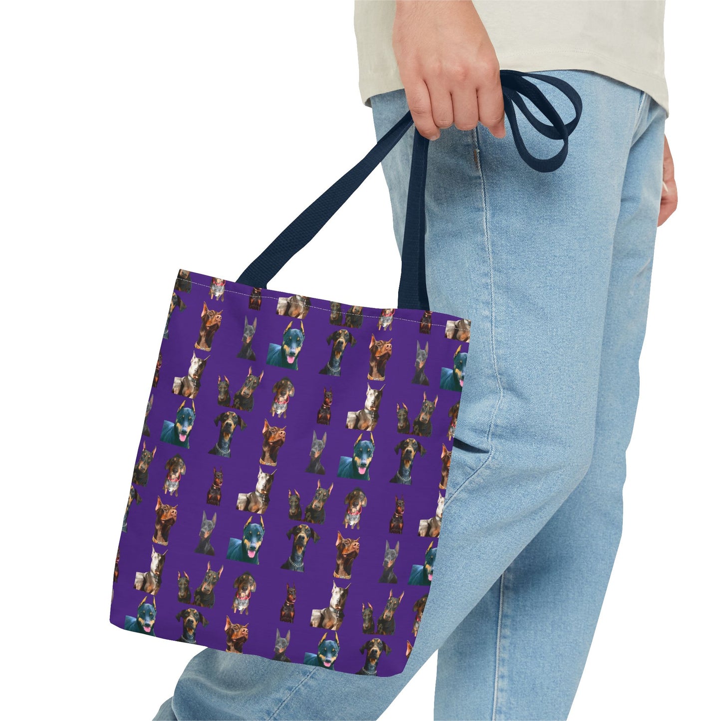 Edition 4 Doberman Model Pattern Purple Tote Bag