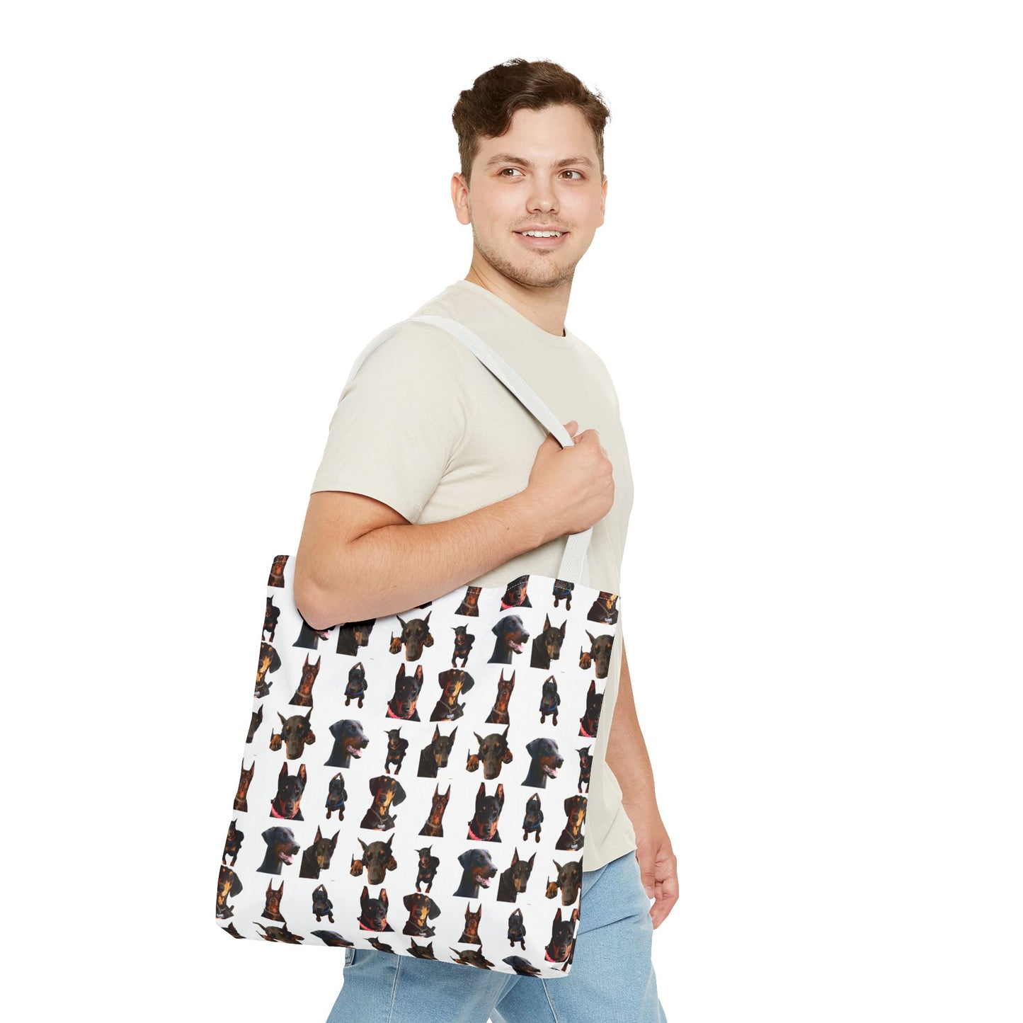 Edition 2 Doberman Model Pattern White Tote Bag