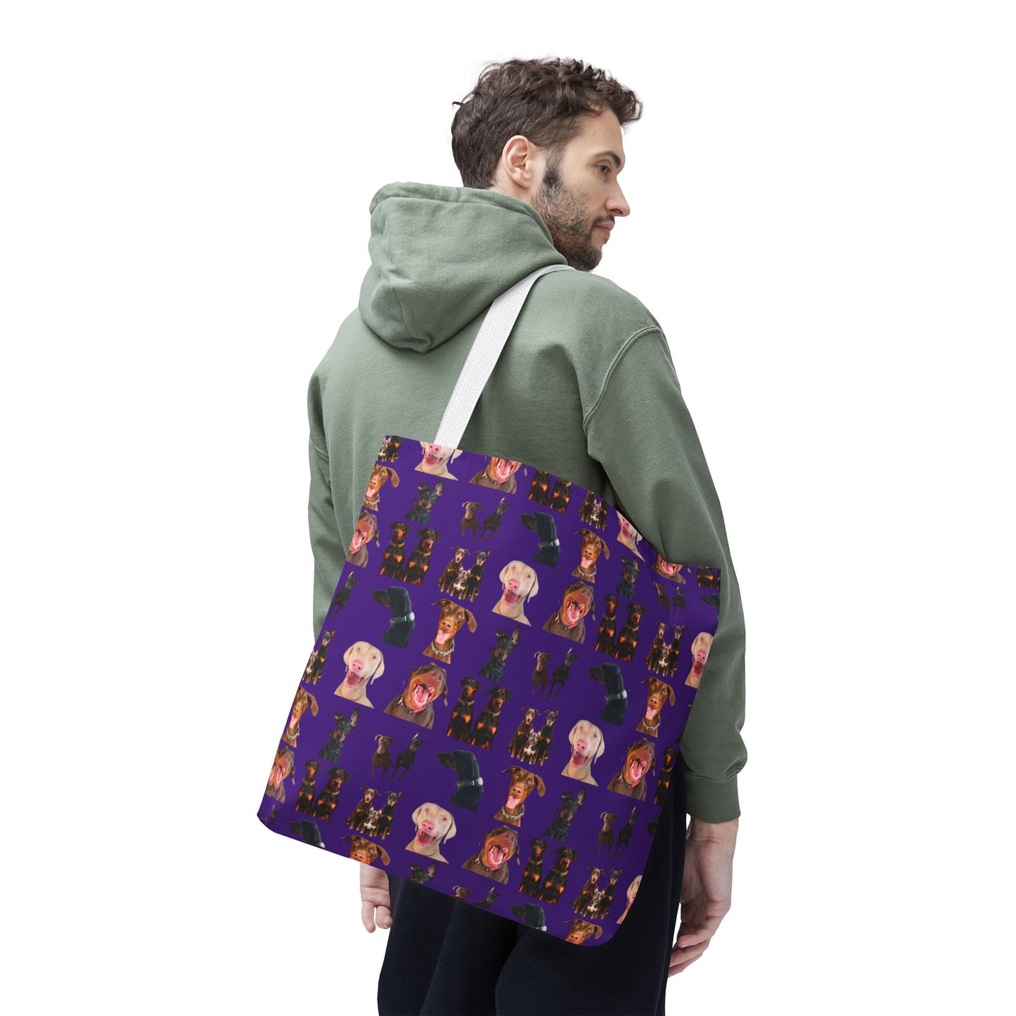 Edition 9 Doberman Model Pattern Purple Tote Bag