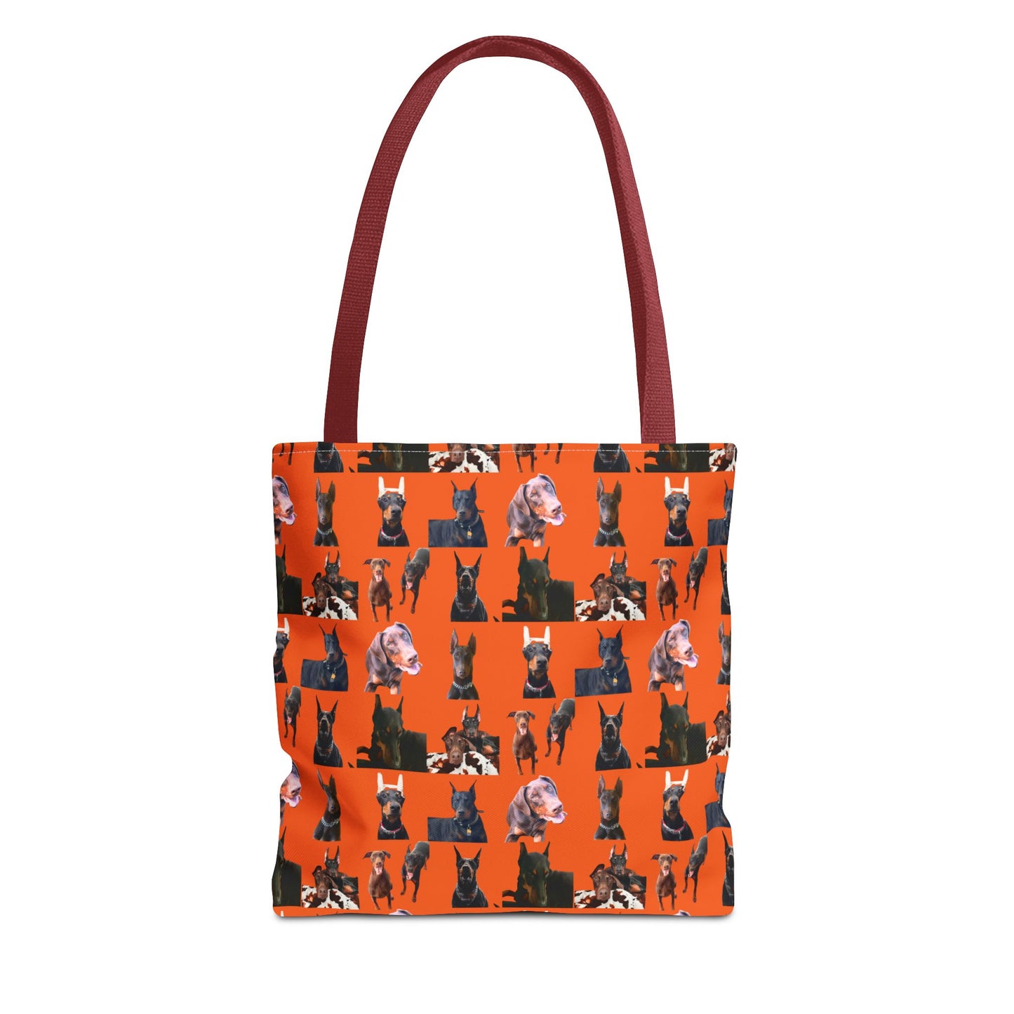 Edition 10 Doberman Model Pattern Orange Tote Bag