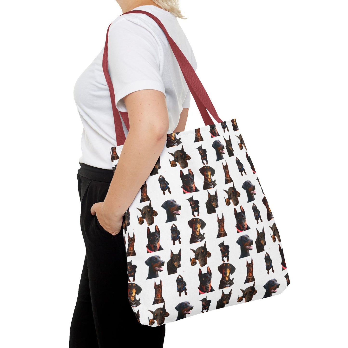 Edition 2 Doberman Model Pattern White Tote Bag