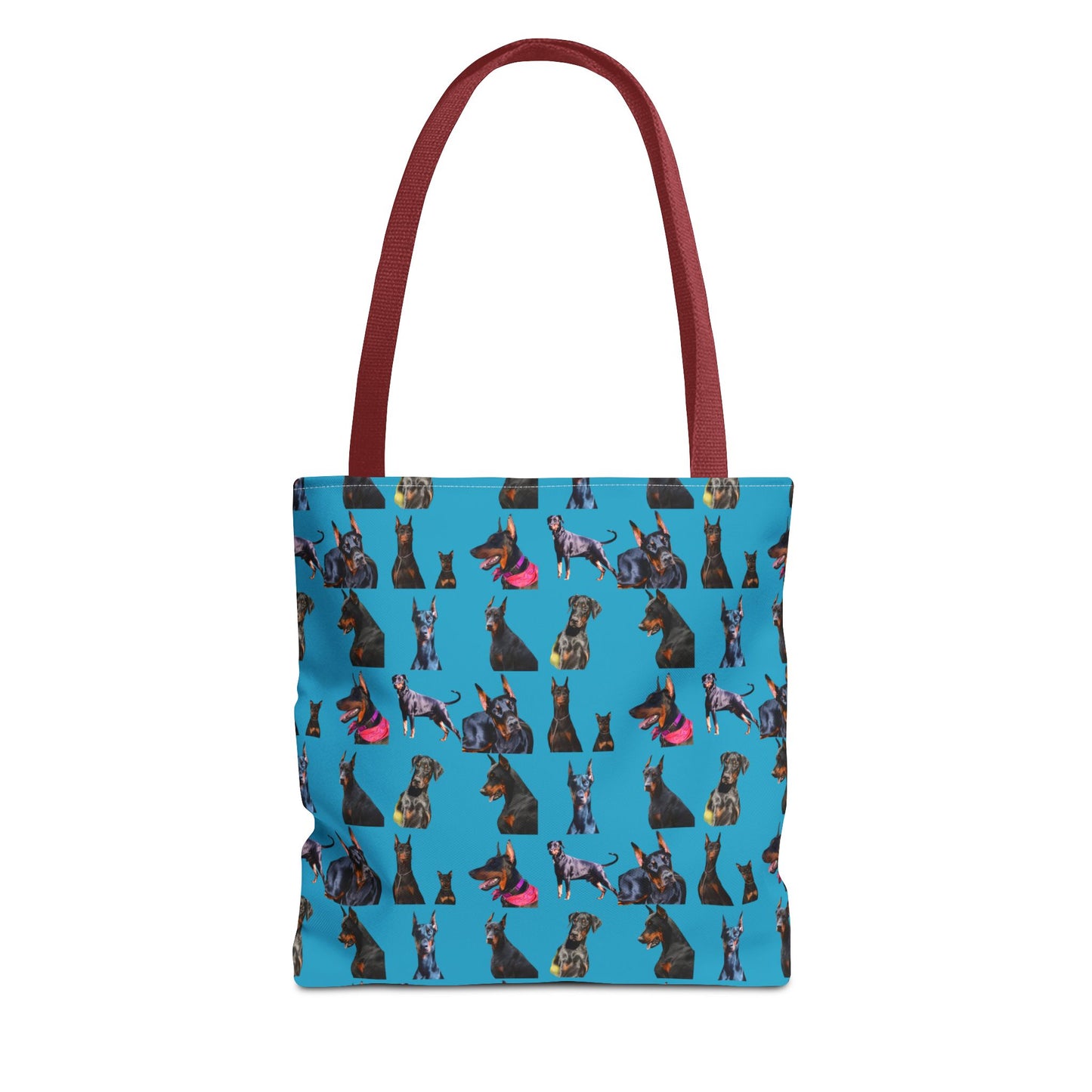 Edition 7 Doberman Model Pattern Turquoise Tote Bag