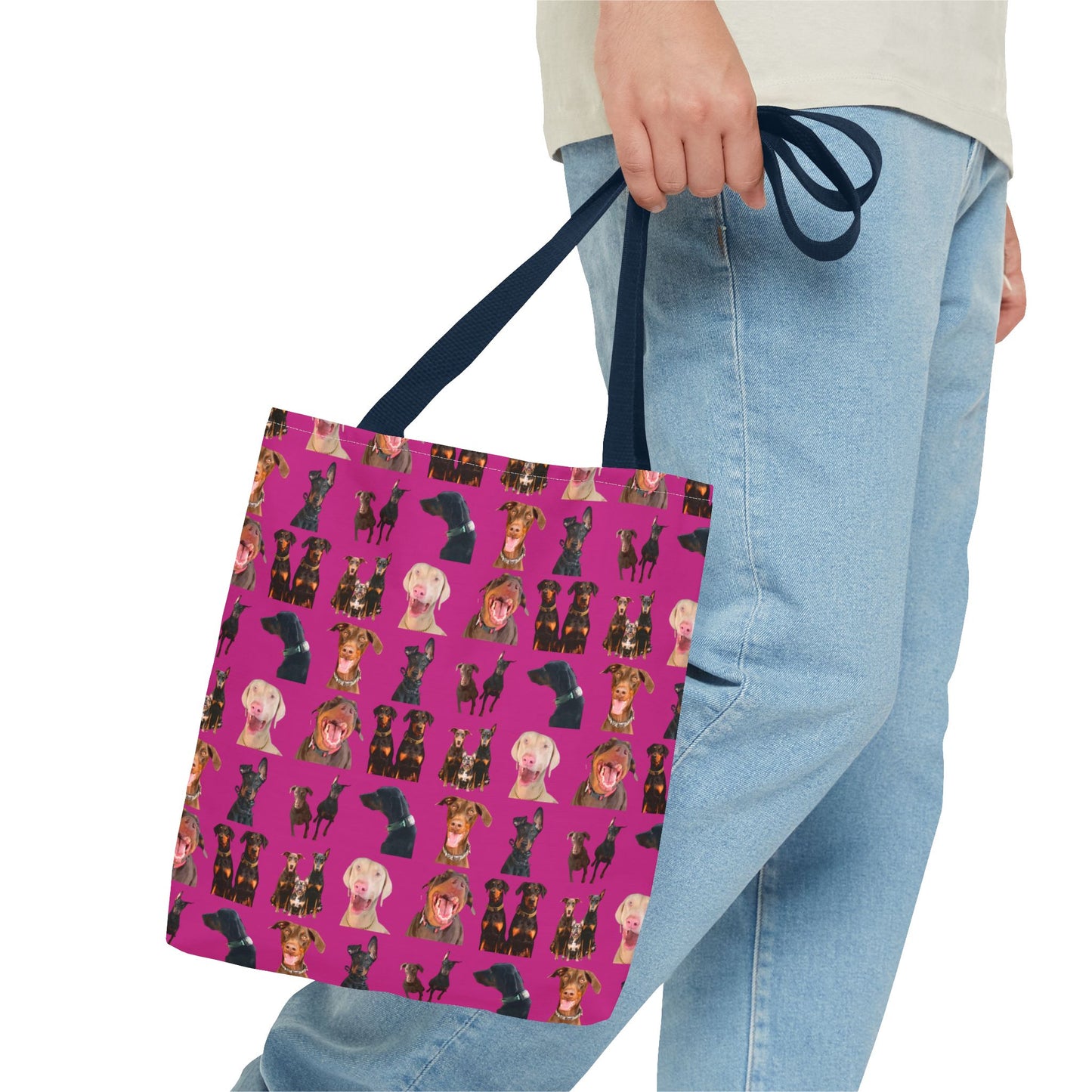Edition 9 Doberman Model Pattern Pink Tote Bag