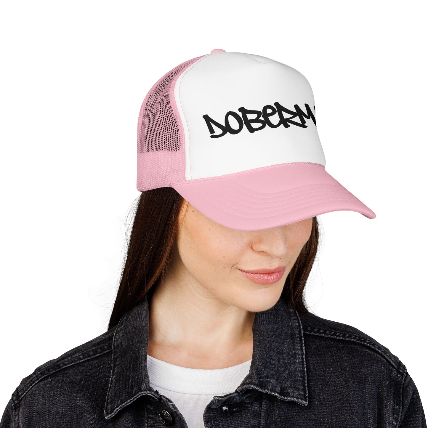 Doberman Graffiti Foam Trucker Hat Made in USA